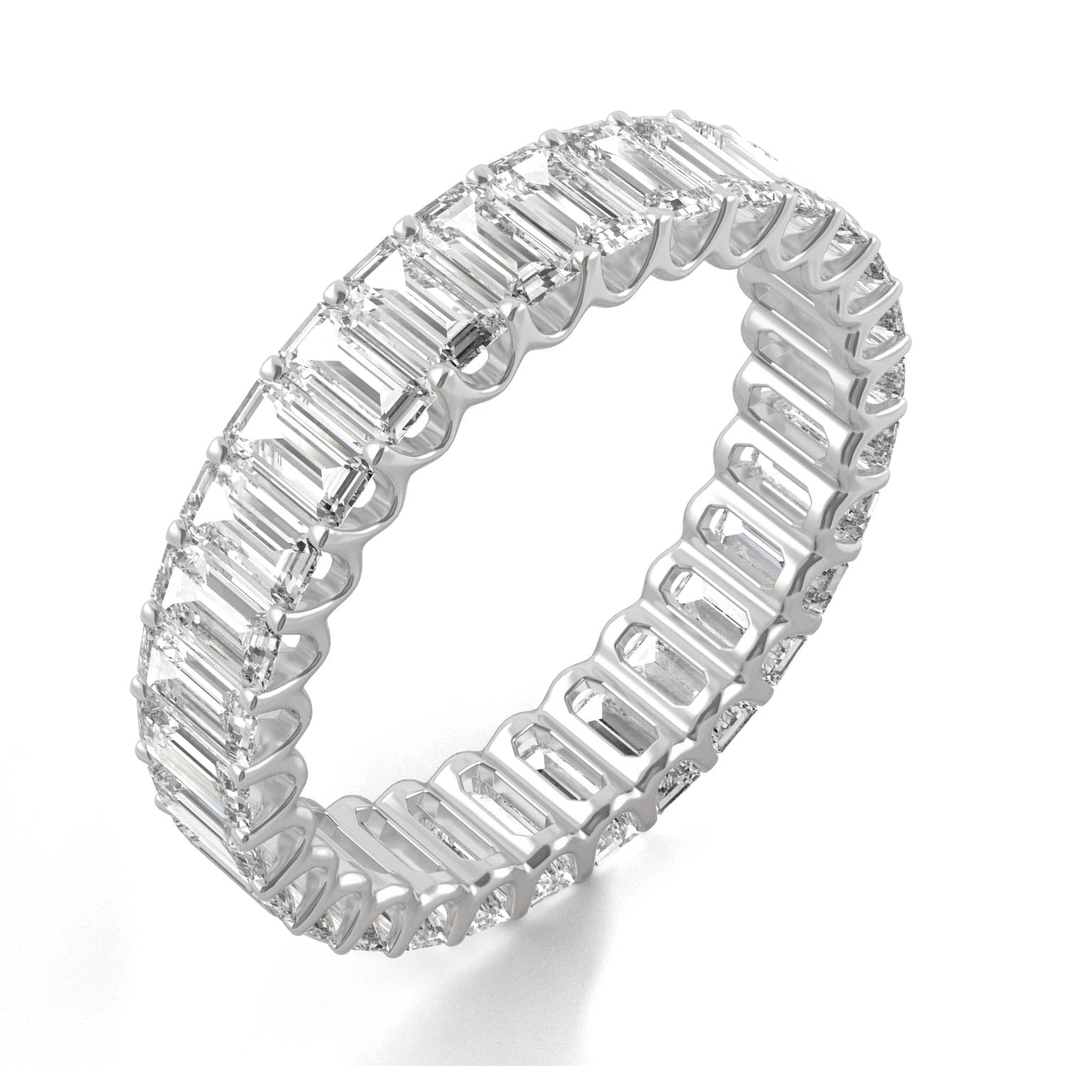 3.00 CTW DEW Emerald Forever One™ Moissanite Eternity Band Ring