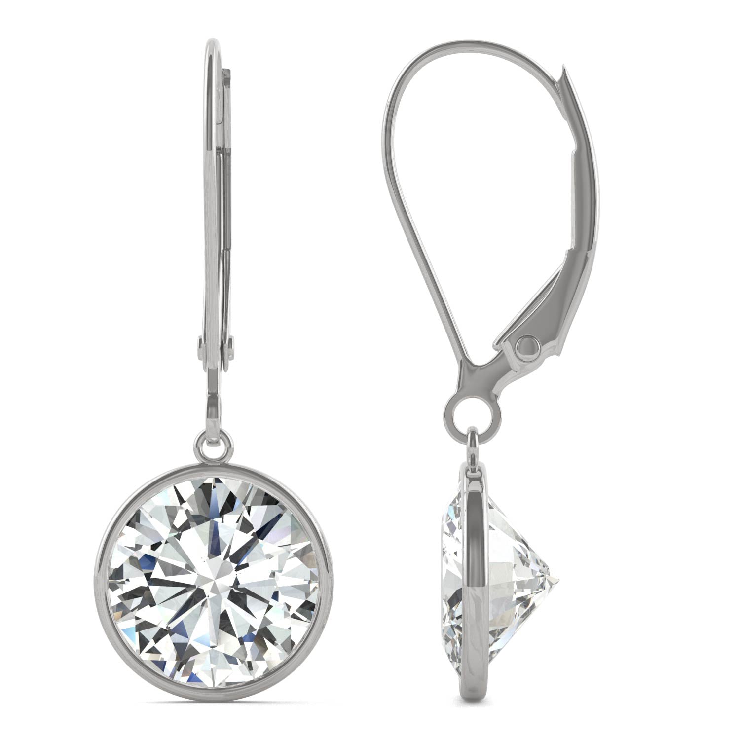 3.80 CTW DEW Round Forever Bright™ Moissanite Earrings
