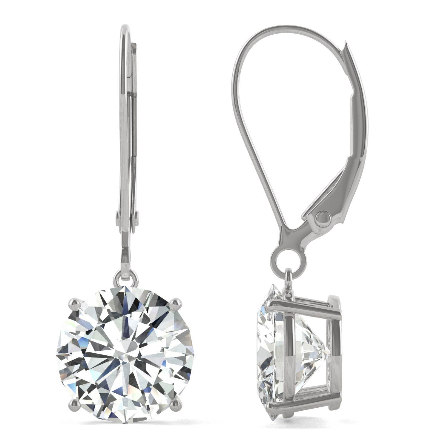 3.80 CTW DEW Round Forever Bright™ Moissanite Earrings