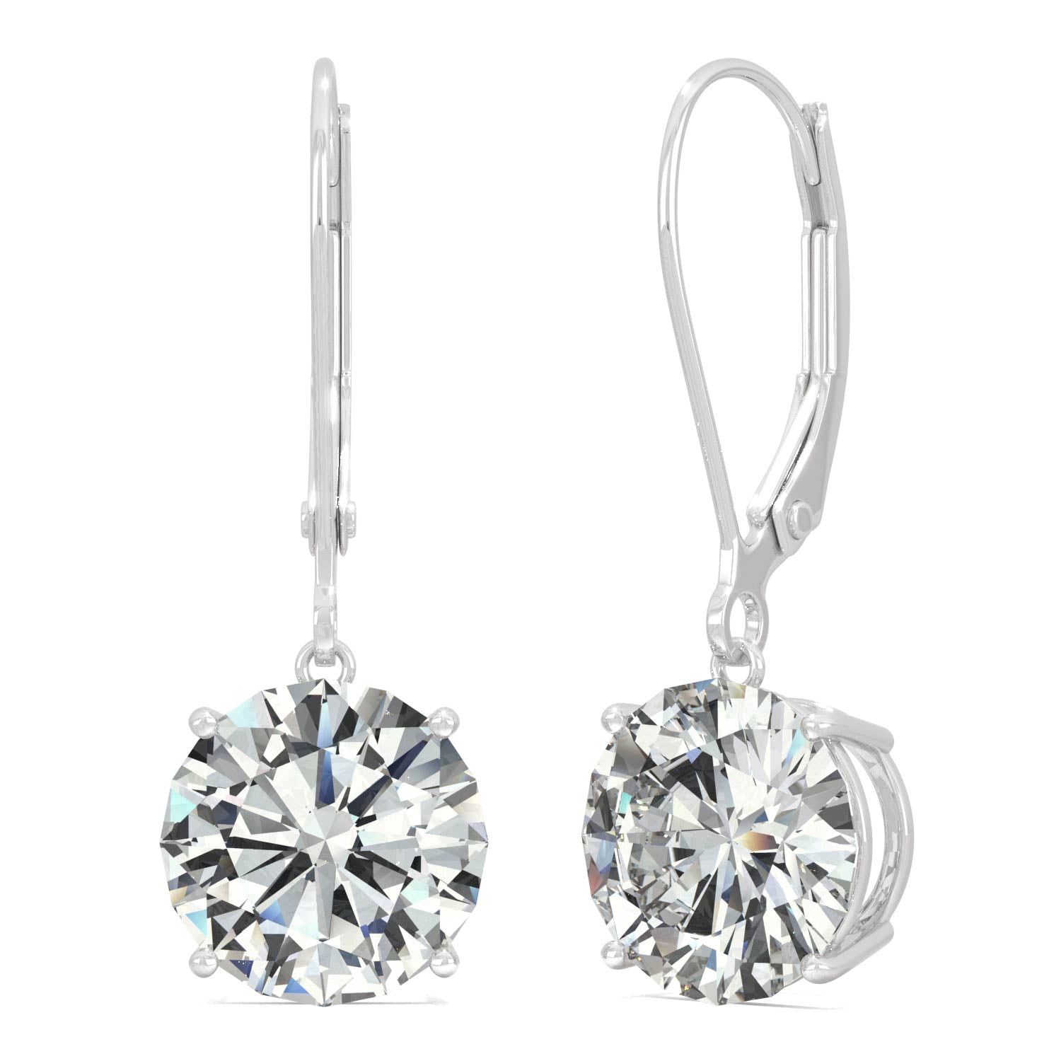 3.80 CTW DEW Round Forever Bright™ Moissanite Earrings