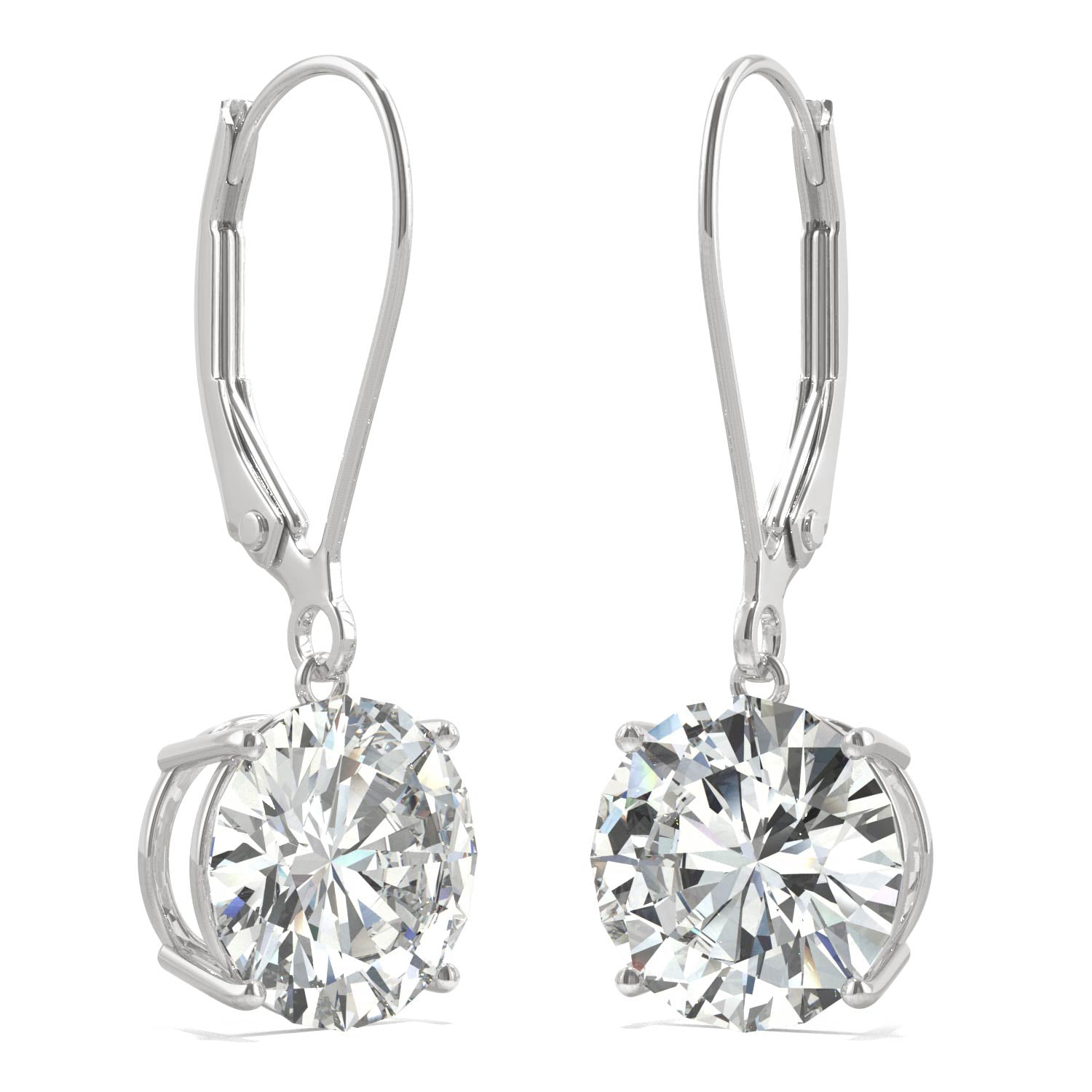 3.80 CTW DEW Round Forever Bright™ Moissanite Earrings