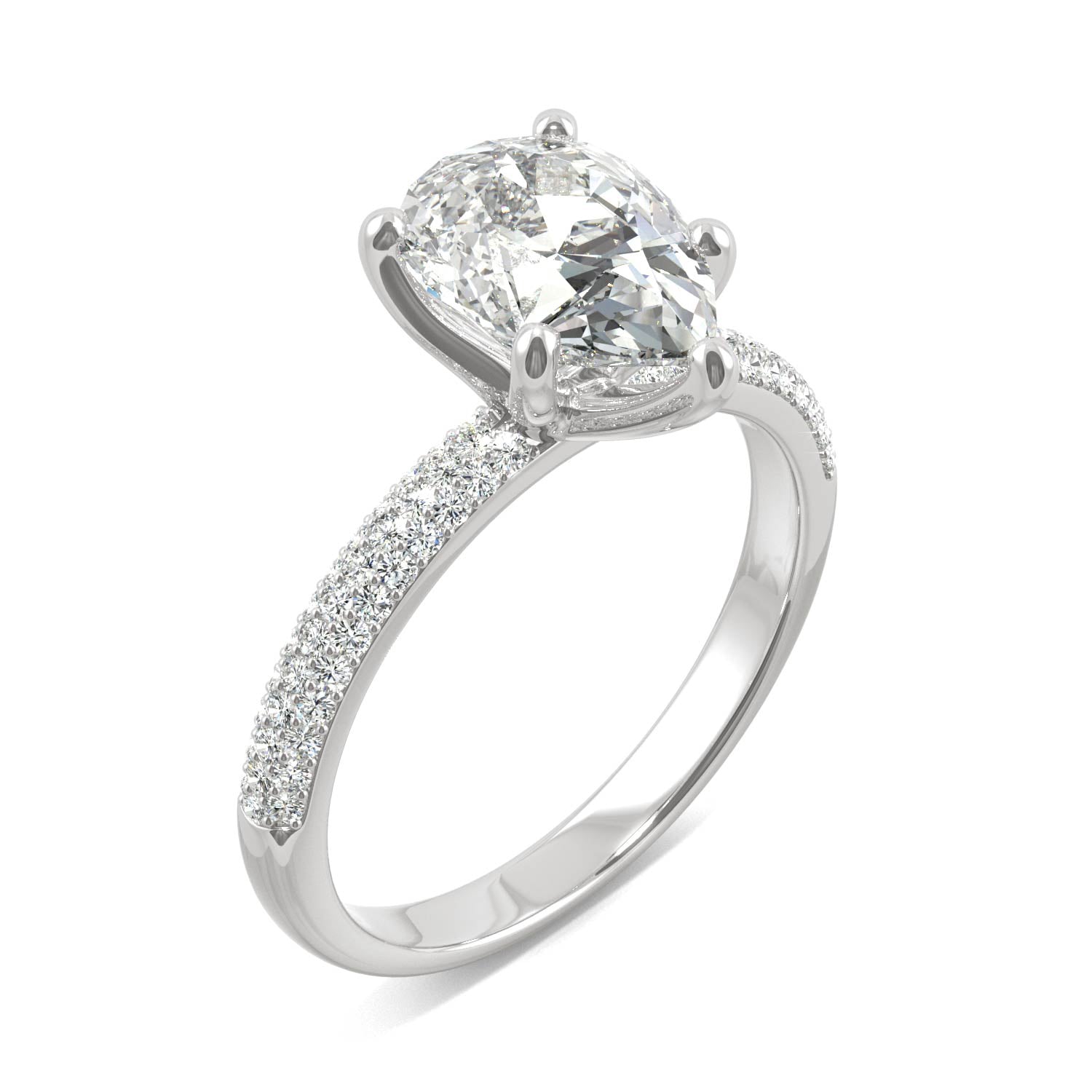2.31 CTW DEW Pear Forever Bright™ Moissanite Ring