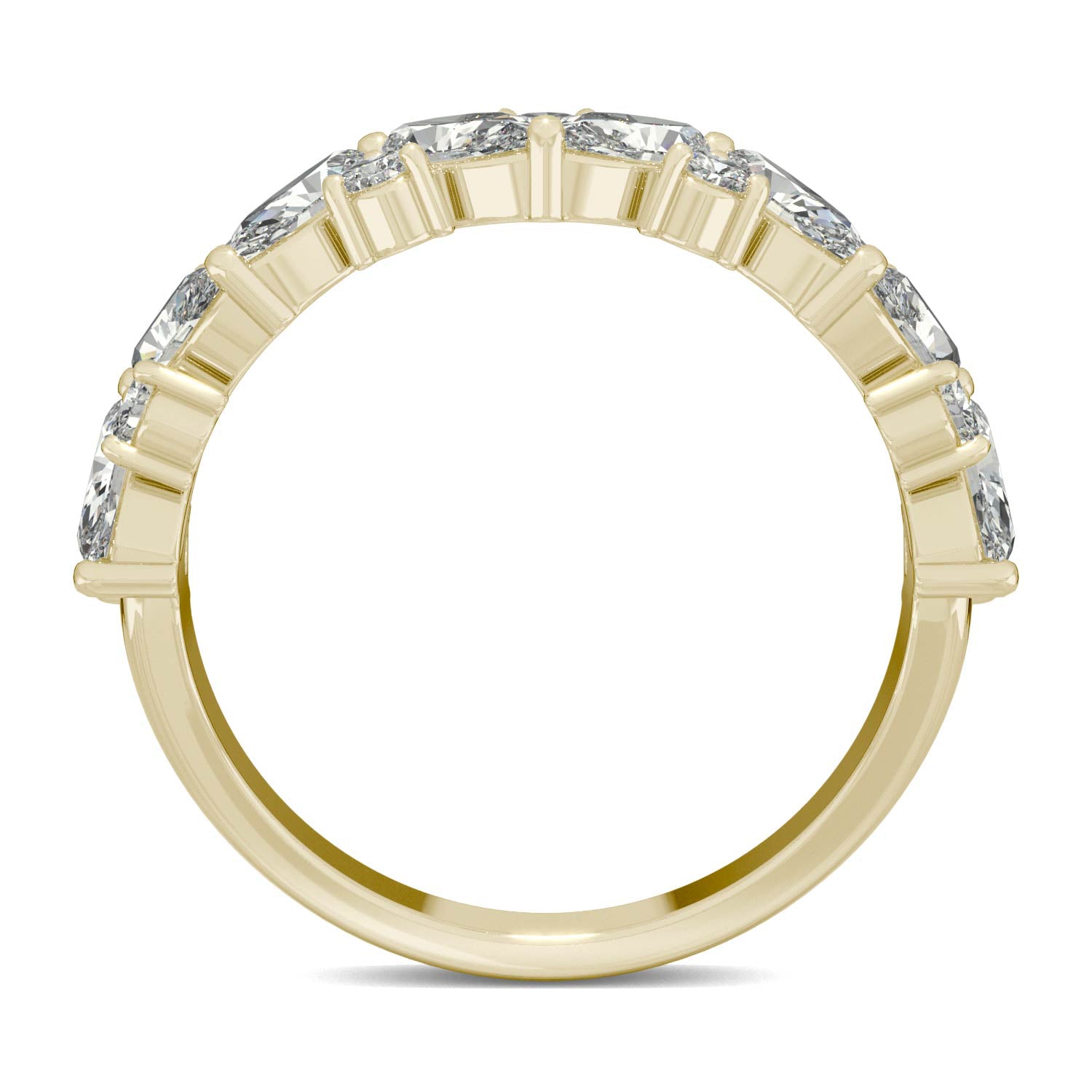 1.31 CTW DEW Marquise Forever One™ Moissanite Accented Anniversary Band Ring