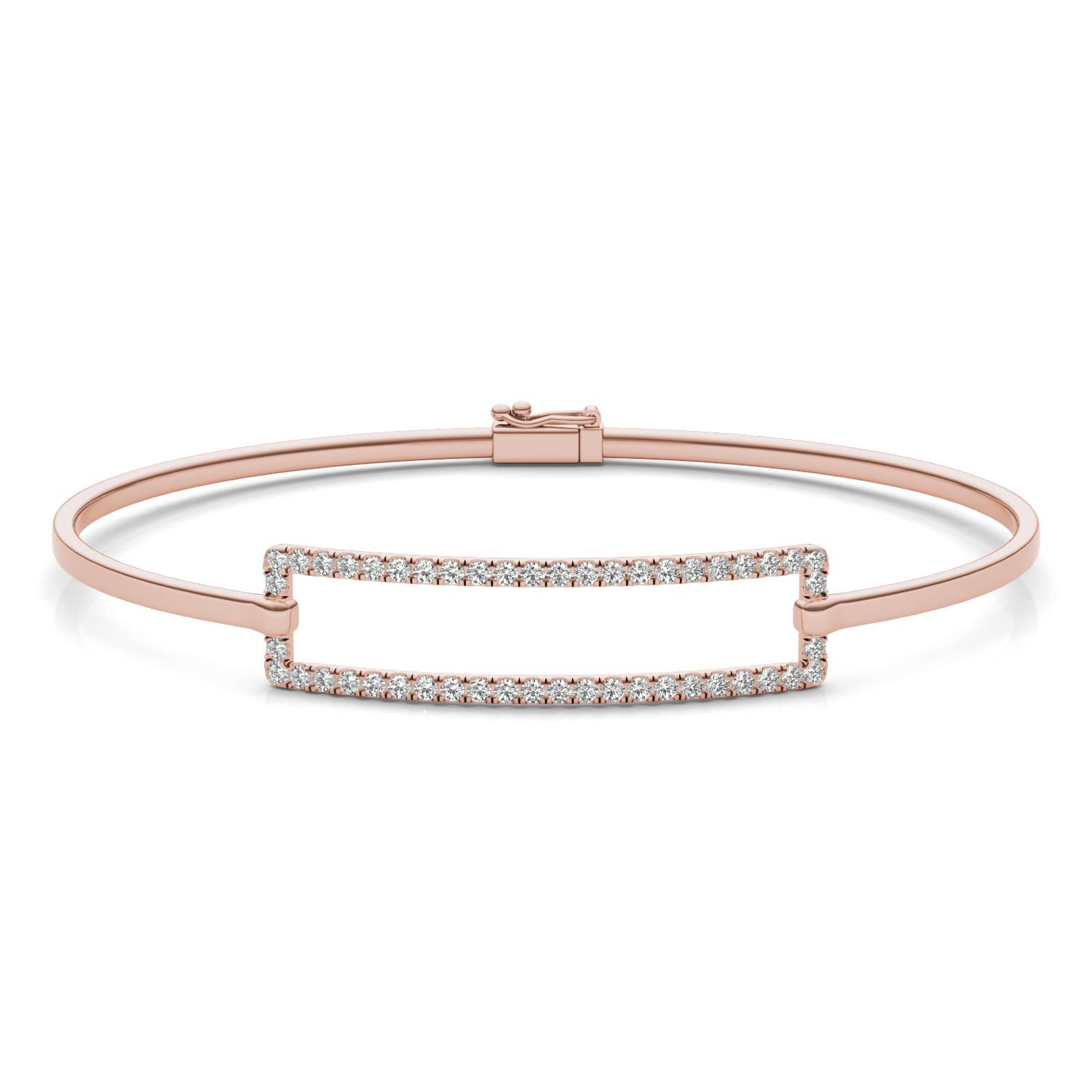 5/8 CTW Round Caydia® Lab Grown Diamond Rectangle Bangle Bracelet