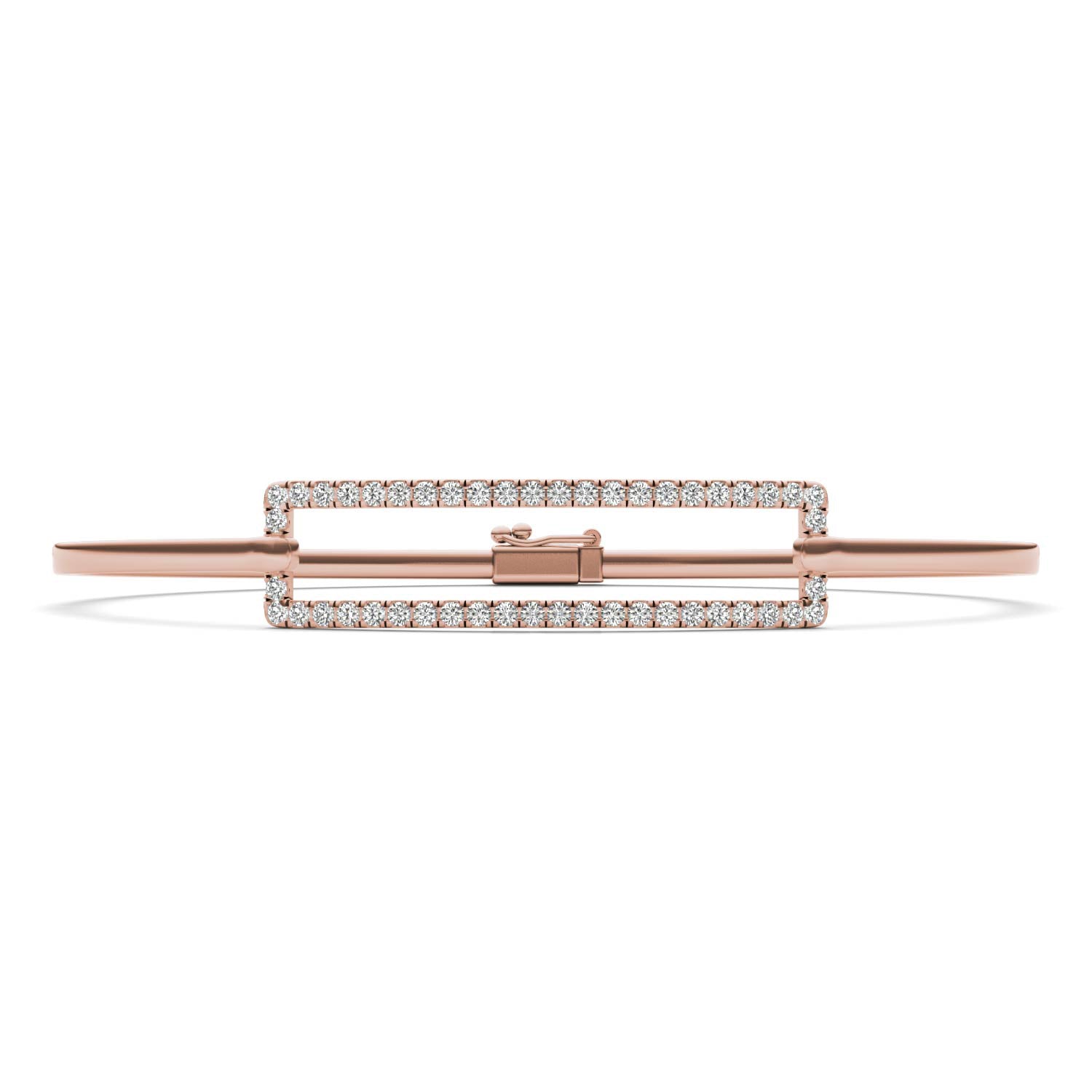 5/8 CTW Round Caydia® Lab Grown Diamond Rectangle Bangle Bracelet