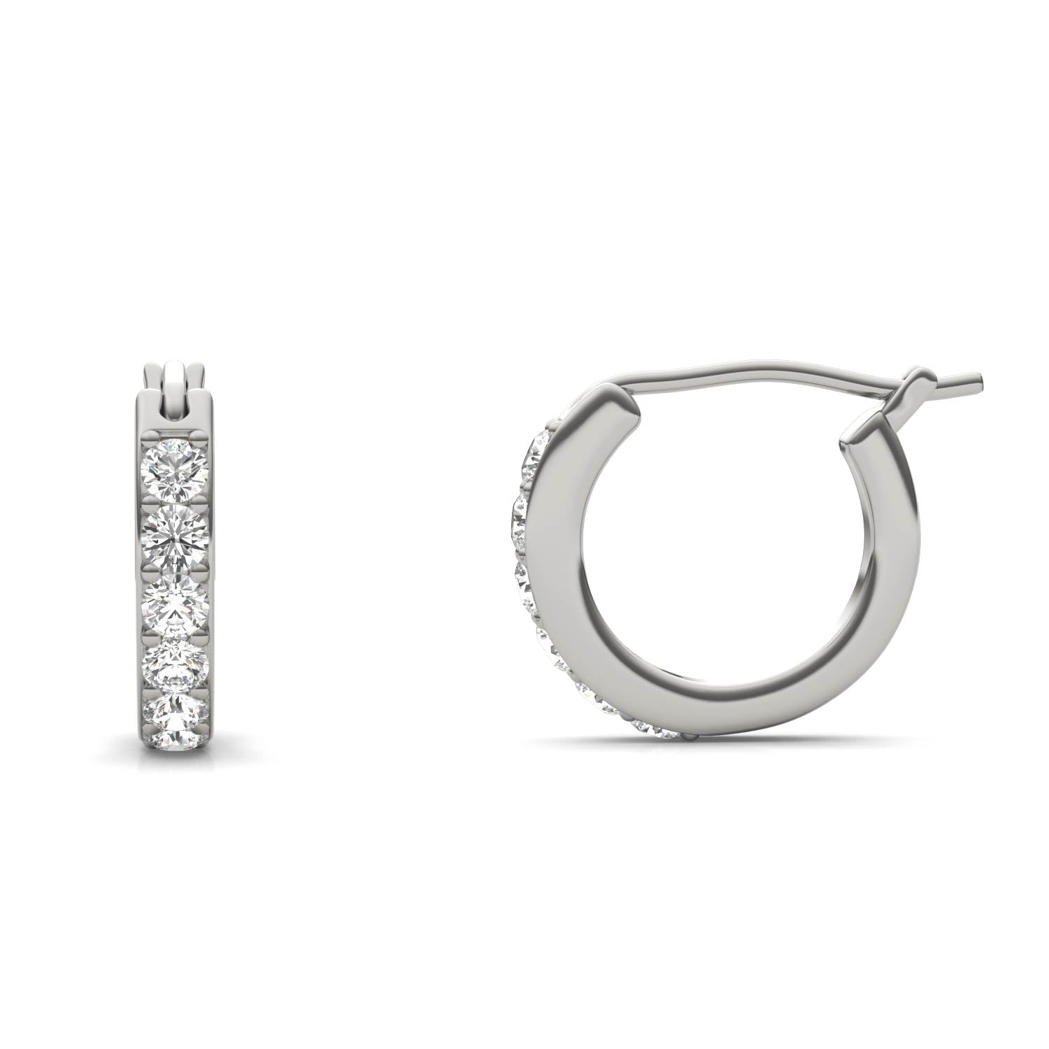 1/3 CTW Round Caydia® Lab Grown Diamond Channel Set Huggie Earrings