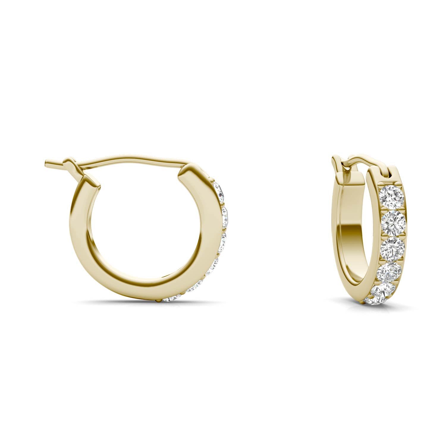 1/3 CTW Round Caydia® Lab Grown Diamond Channel Set Huggie Earrings