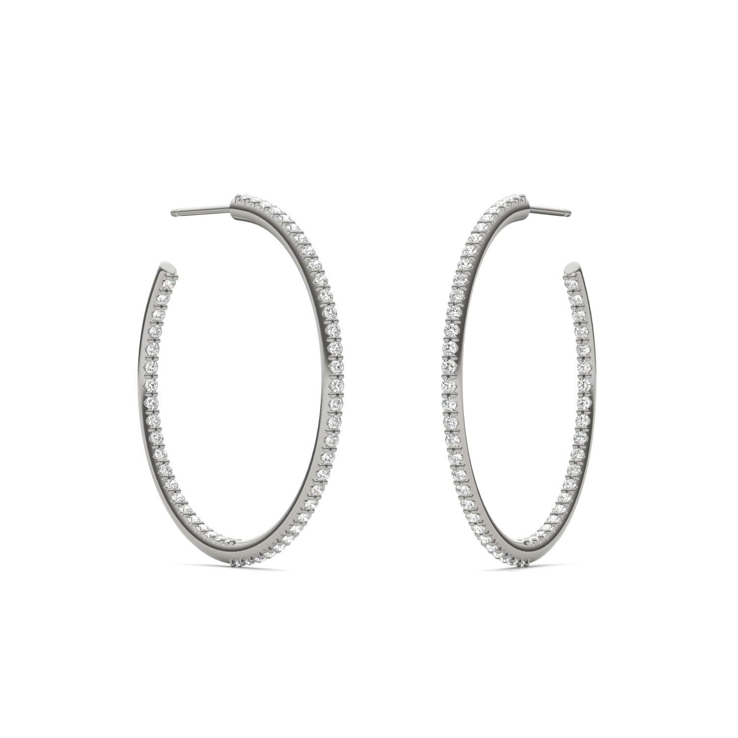 1 CTW Round Caydia® Lab Grown Diamond Inside Out Hoop Earrings