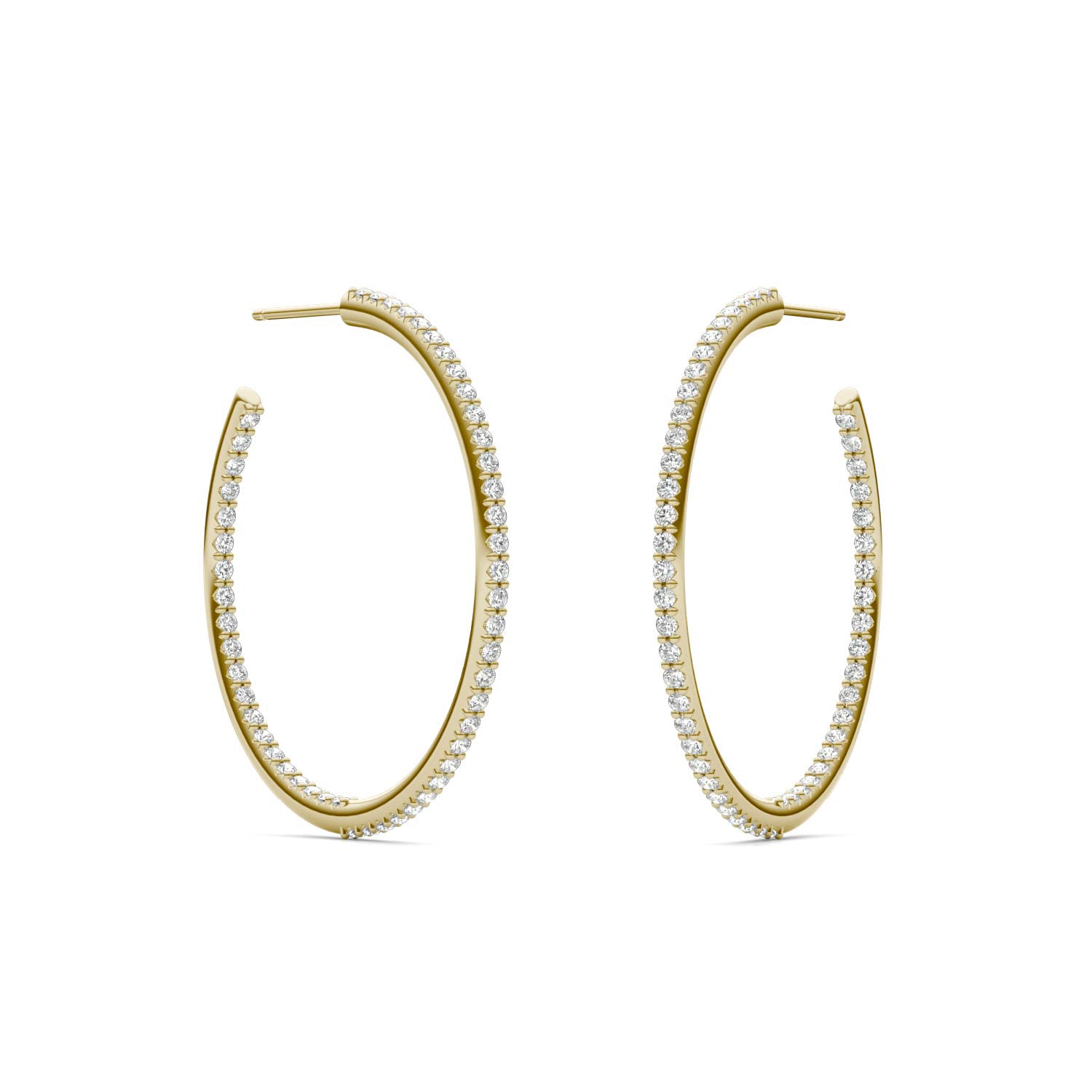 1 CTW Round Caydia® Lab Grown Diamond Inside Out Hoop Earrings