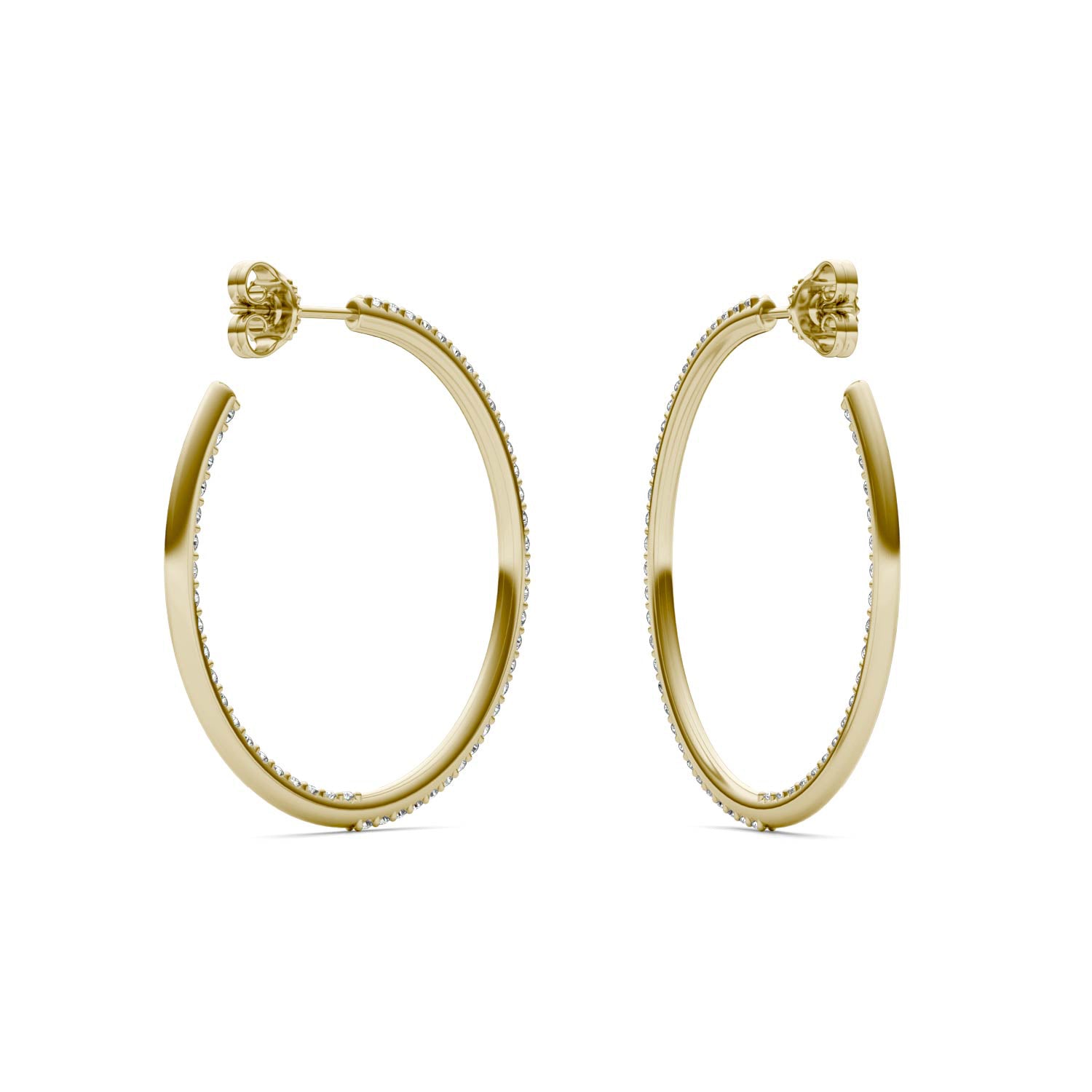 1 CTW Round Caydia® Lab Grown Diamond Inside Out Hoop Earrings