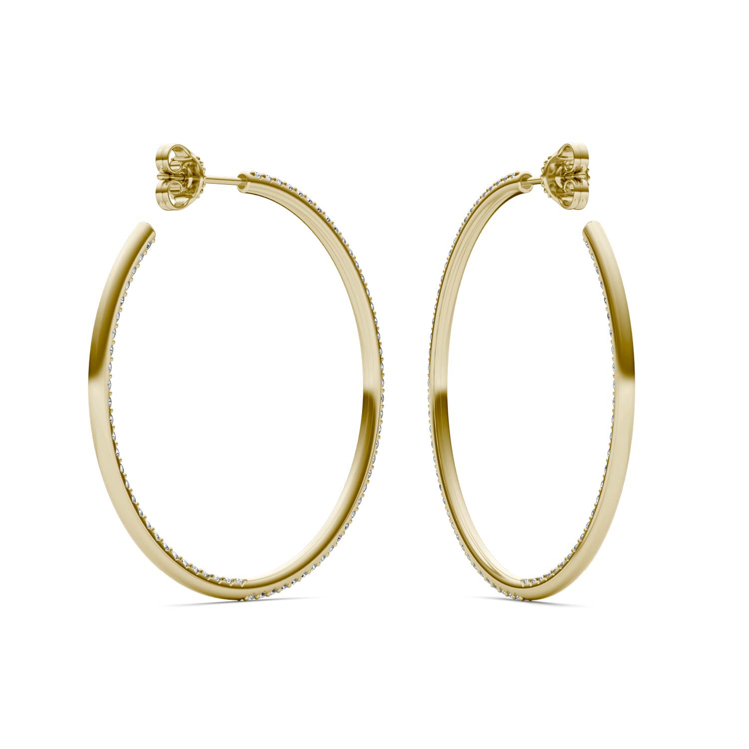 1 1/3 CTW Round Caydia® Lab Grown Diamond Inside Out Hoop Earrings