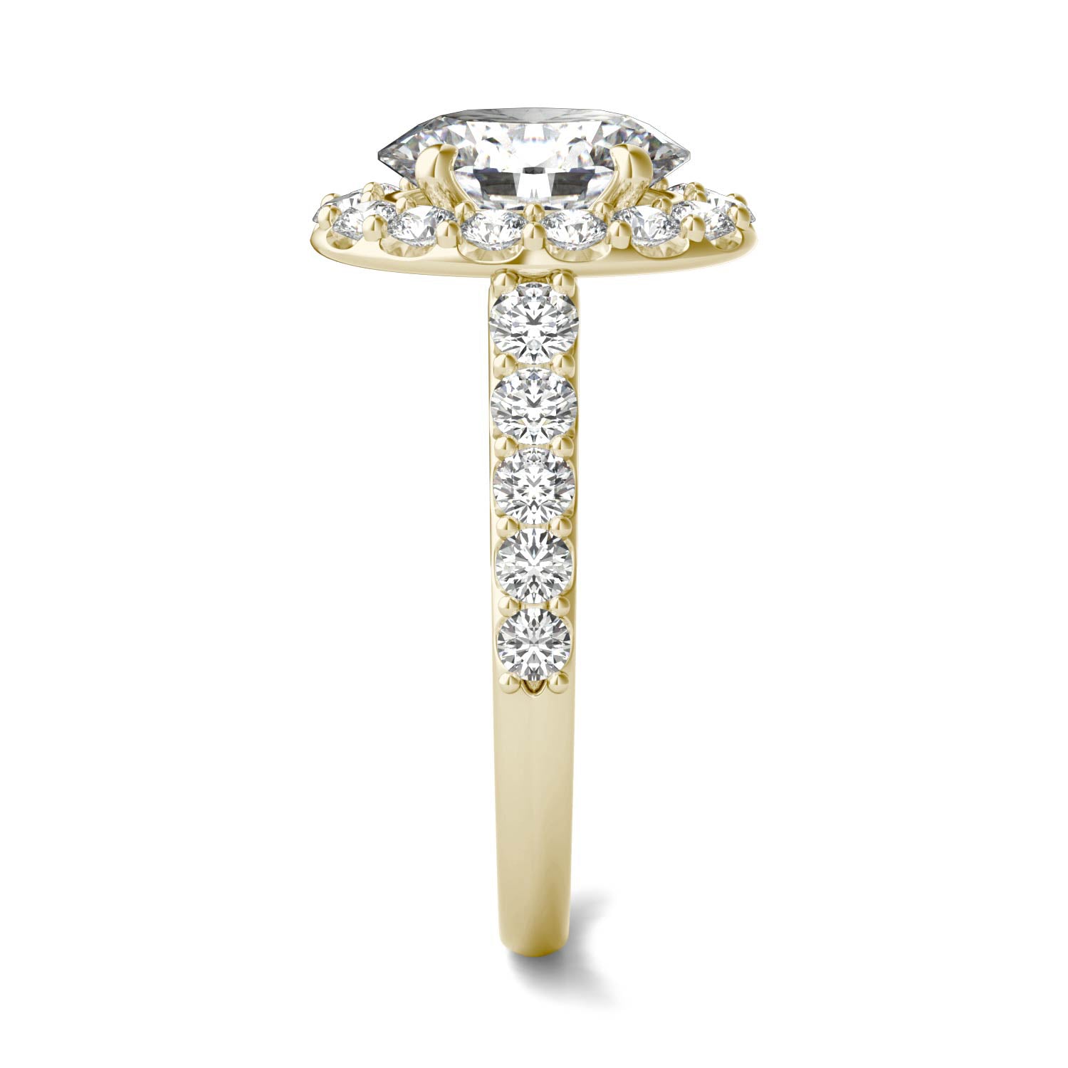 2 7/8 CTW Oval Caydia® Lab Grown Diamond Shared Prong Halo Engagement Ring