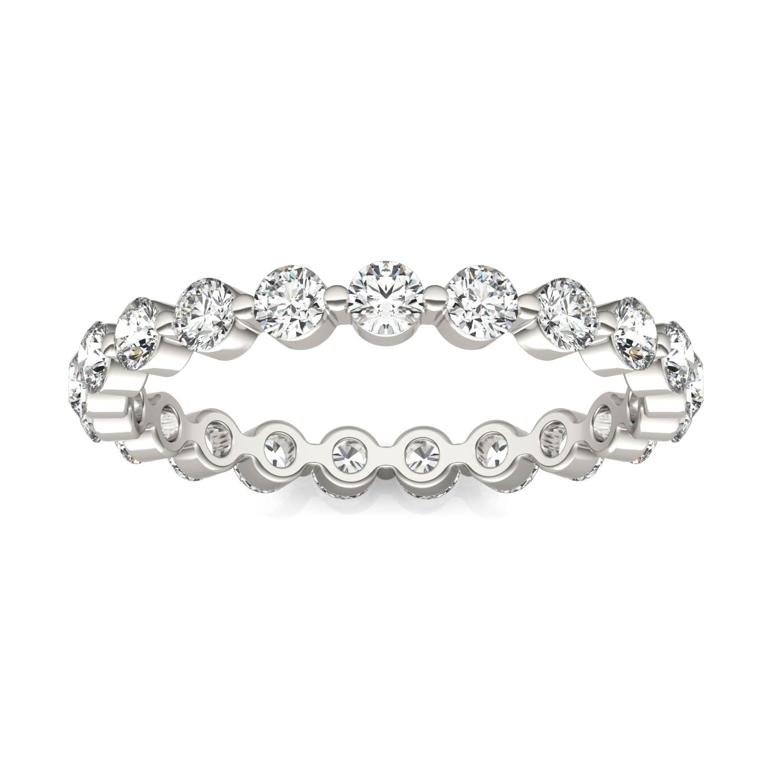 1 CTW Round Caydia® Lab Grown Diamond Single Prong Eternity Band Ring