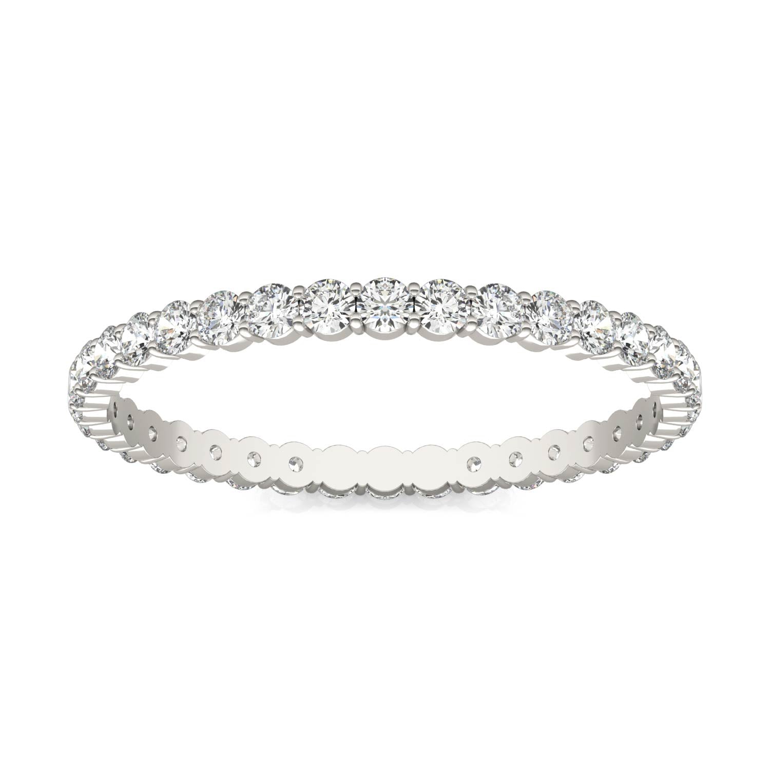 1/2 CTW Round Caydia® Lab Grown Diamond Scallop Edge Eternity Band Ring