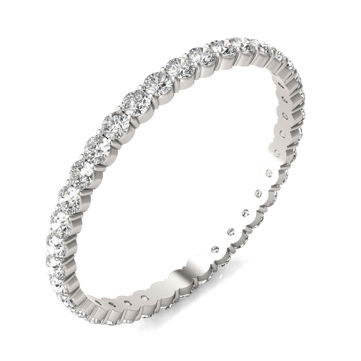 1/2 CTW Round Caydia® Lab Grown Diamond Scallop Edge Eternity Band Ring