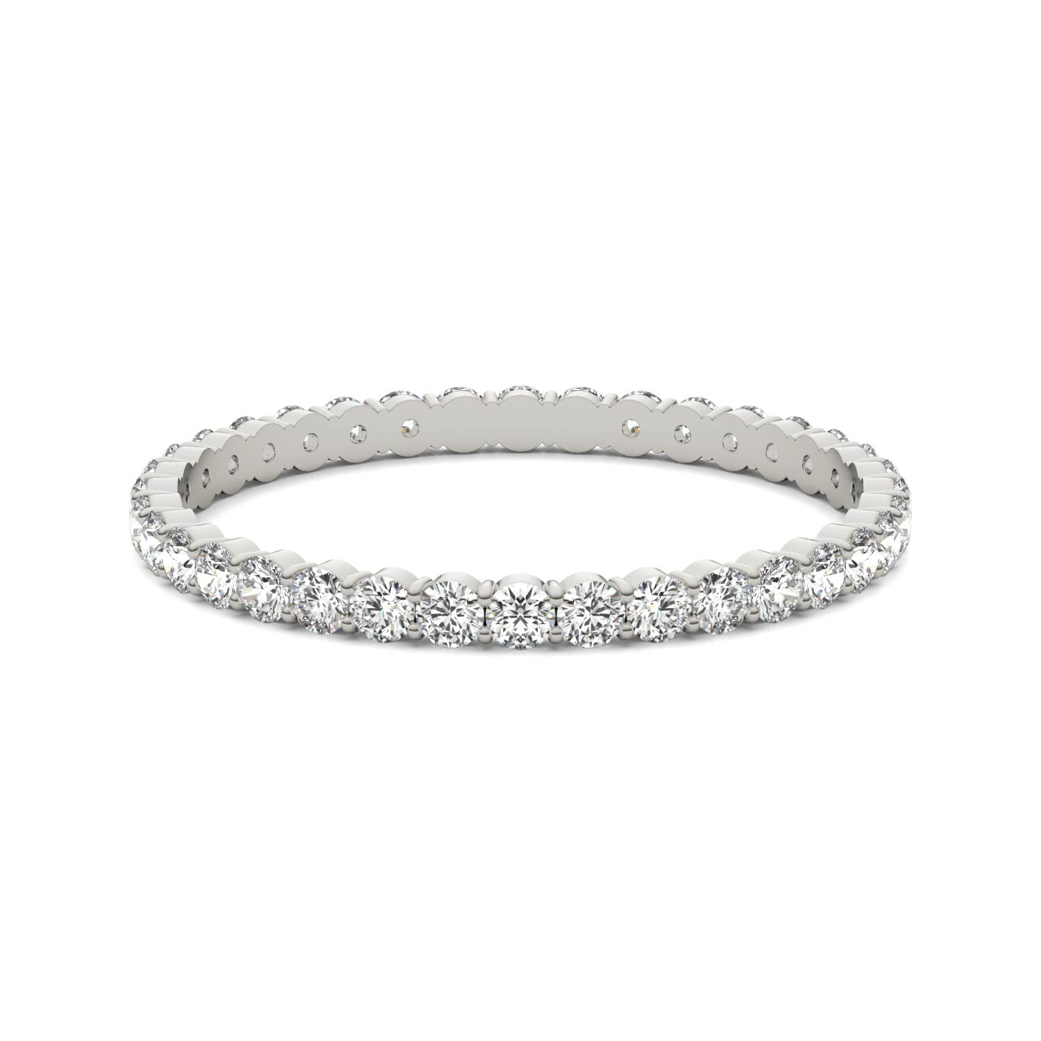 1/2 CTW Round Caydia® Lab Grown Diamond Scallop Edge Eternity Band Ring
