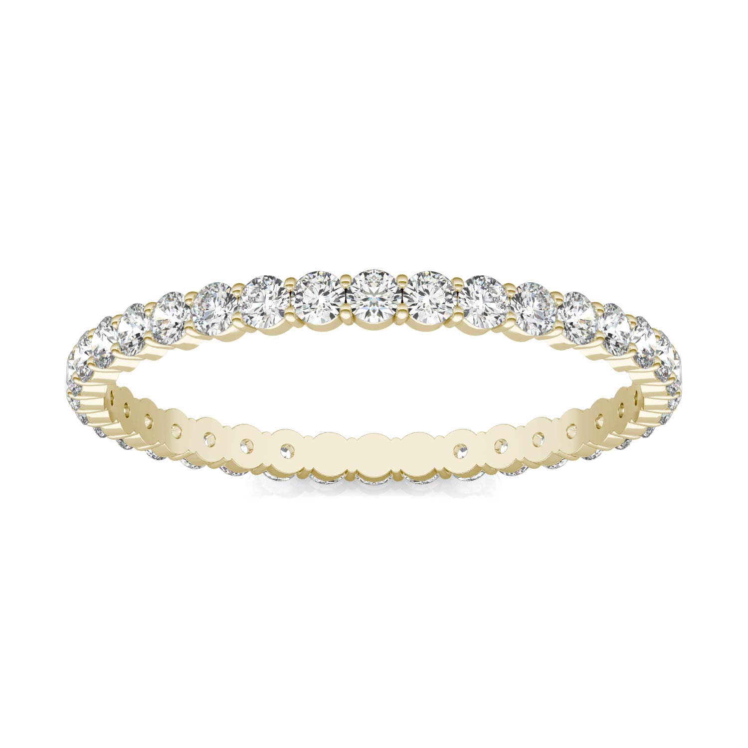 1/2 CTW Round Caydia® Lab Grown Diamond Scallop Edge Eternity Band Ring