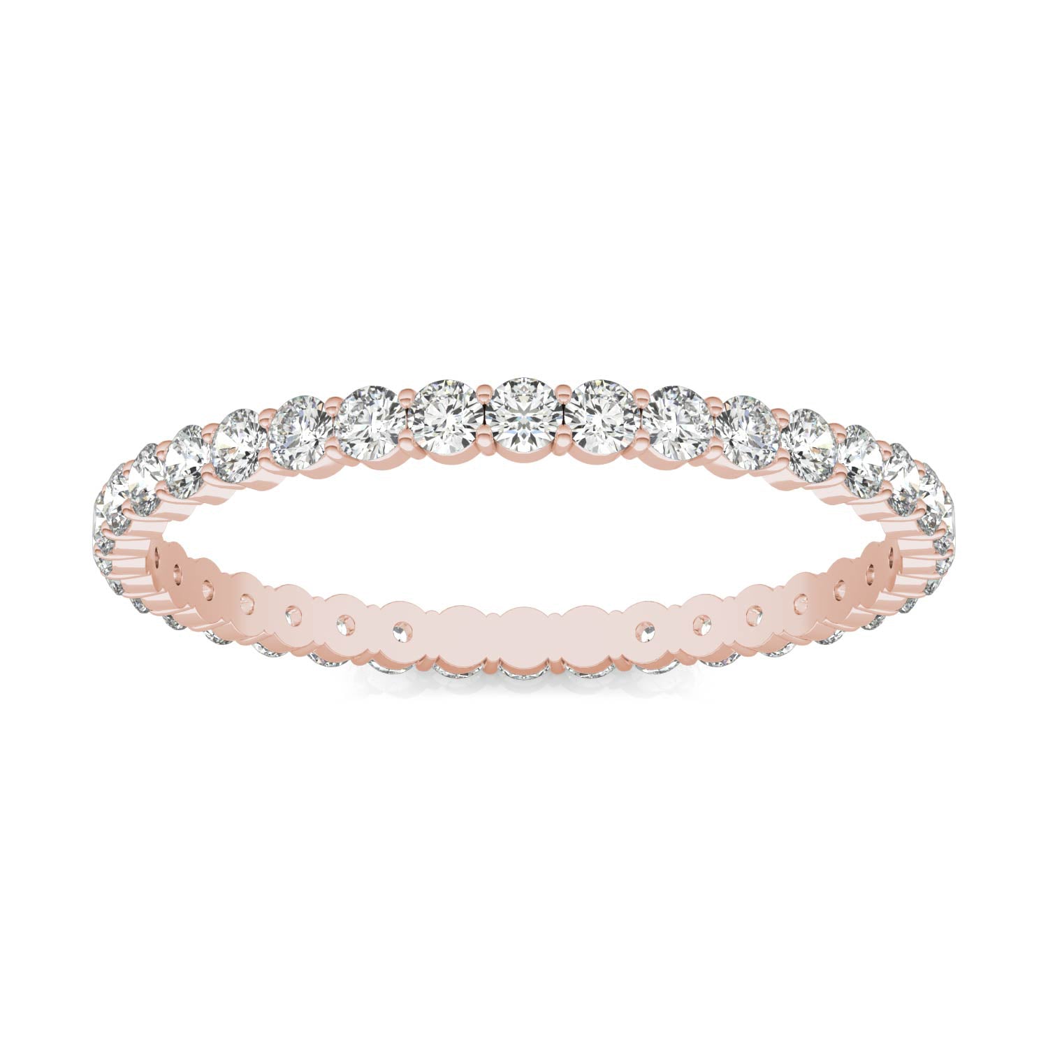 1/2 CTW Round Caydia® Lab Grown Diamond Scallop Edge Eternity Band Ring
