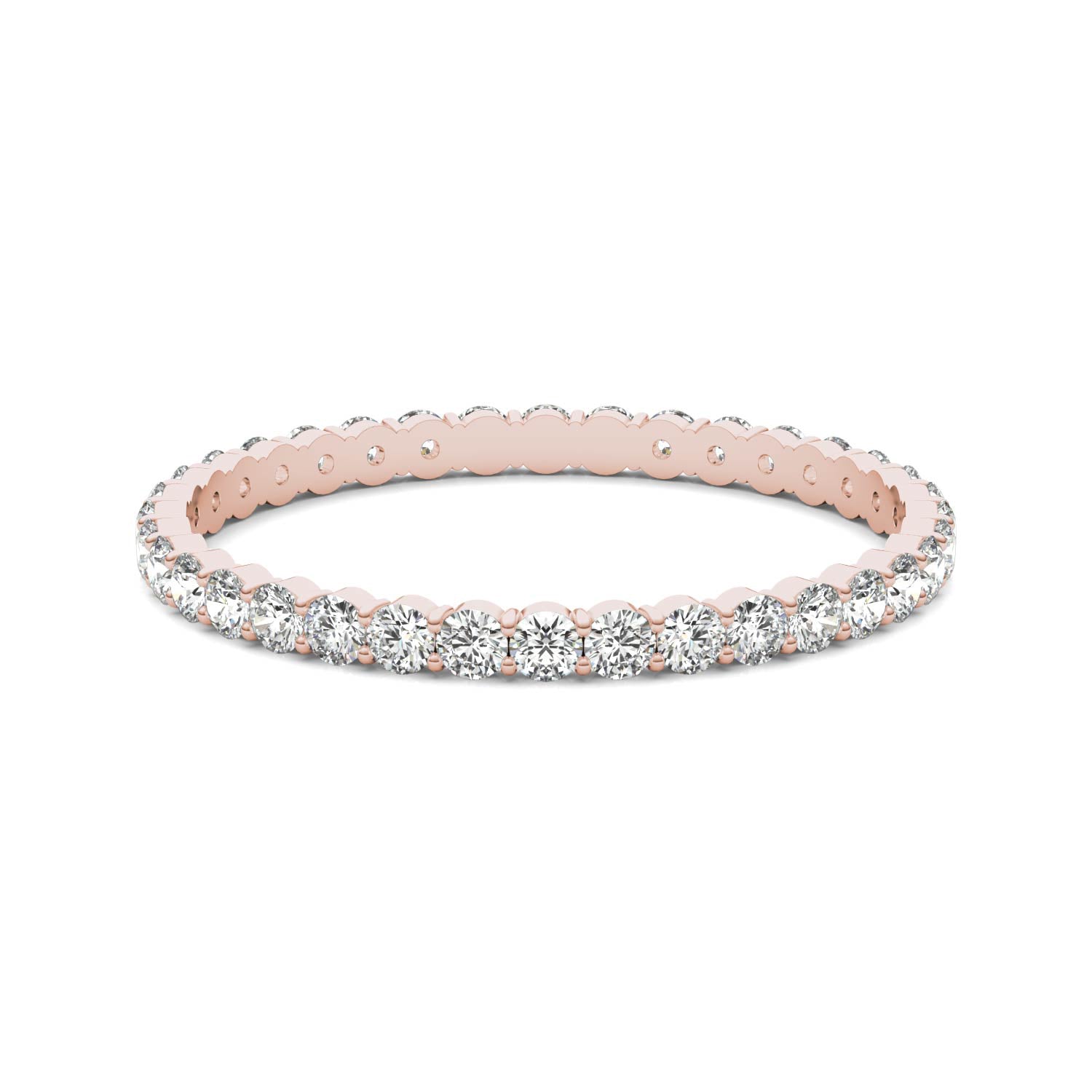 1/2 CTW Round Caydia® Lab Grown Diamond Scallop Edge Eternity Band Ring