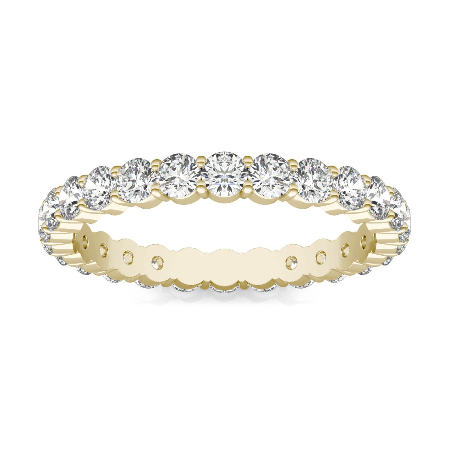 1 1/3 CTW Round Caydia® Lab Grown Diamond Scallop Edge Eternity Band Ring