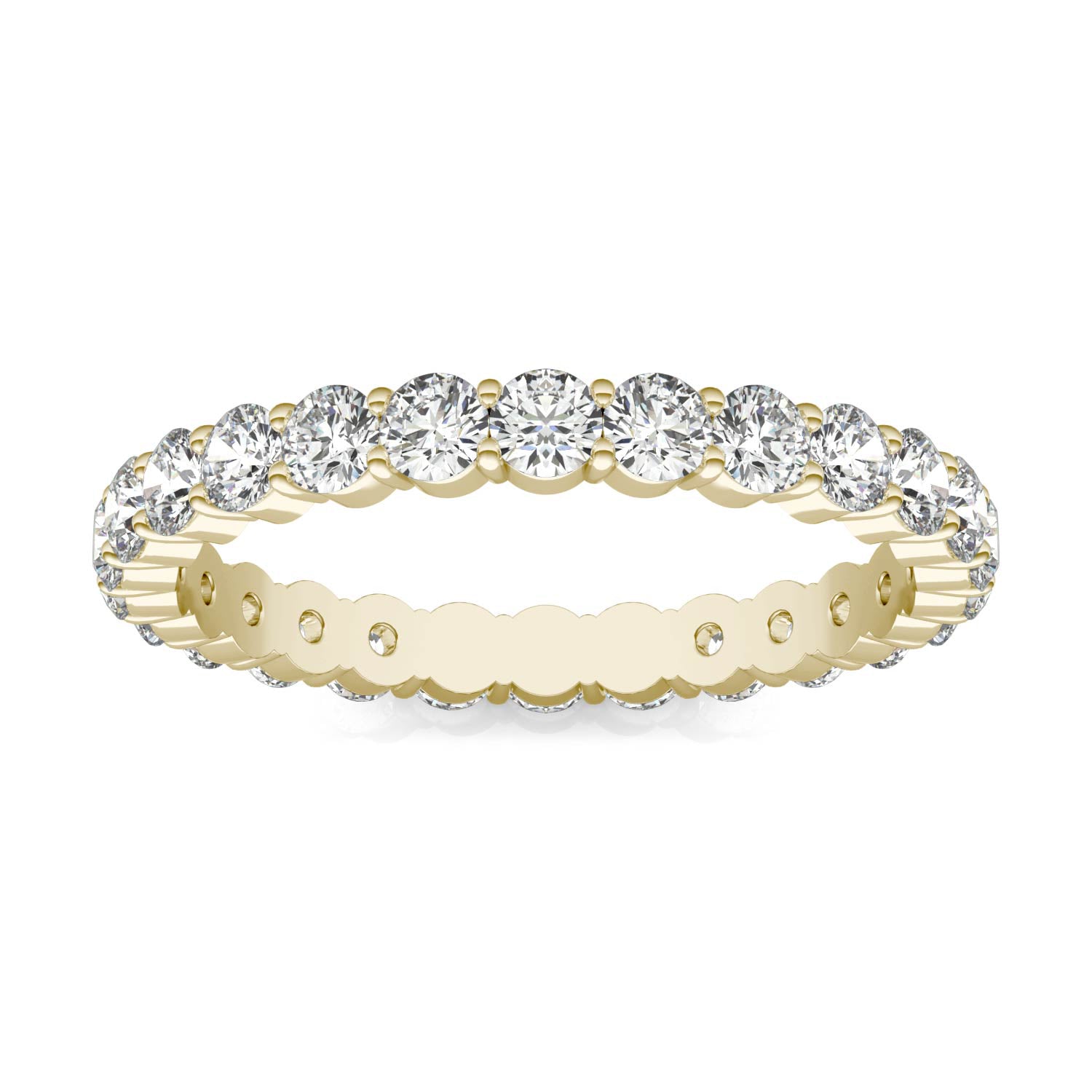 1 1/3 CTW Round Caydia® Lab Grown Diamond Scallop Edge Eternity Band Ring