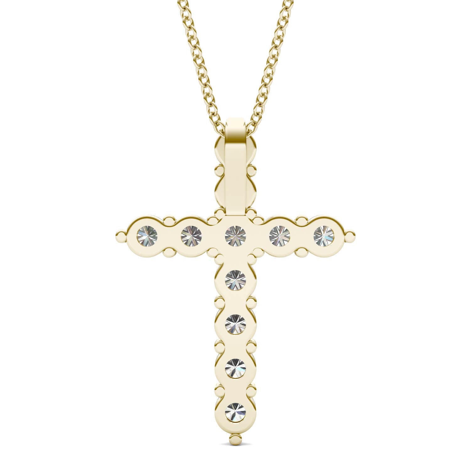 1/2 CTW Round Caydia® Lab Grown Diamond Cross Pendant Necklace