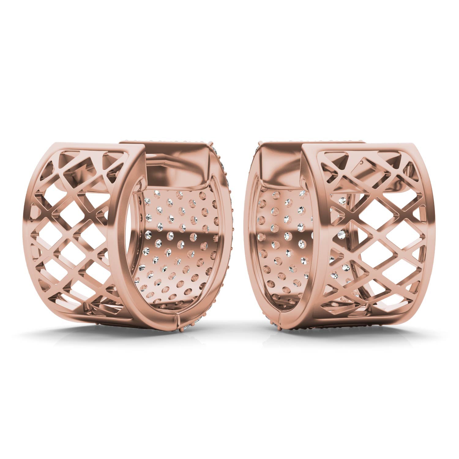 2 7/8 CTW Round Caydia® Lab Grown Diamond Micro Pavé Hoop Earrings