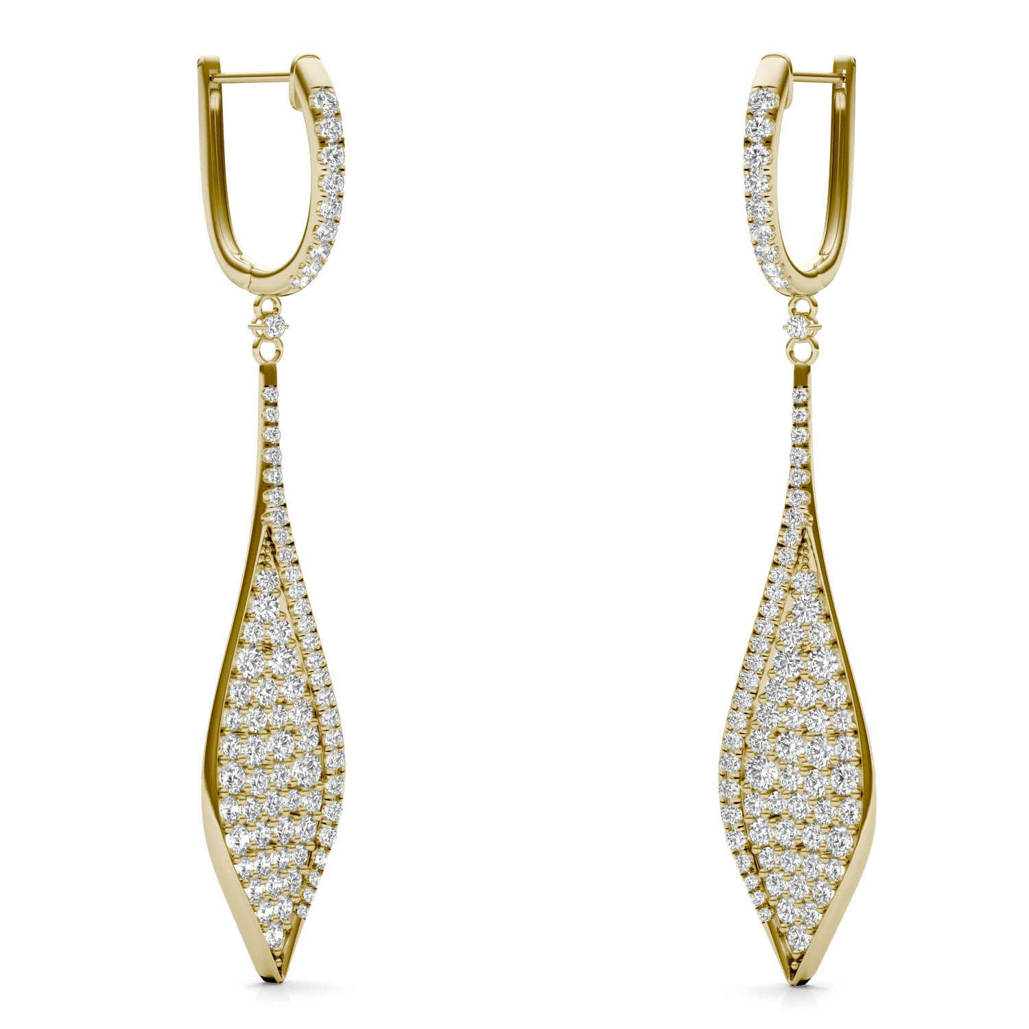 1 7/8 CTW Round Caydia® Lab Grown Diamond Deco Pavé Drop Earrings
