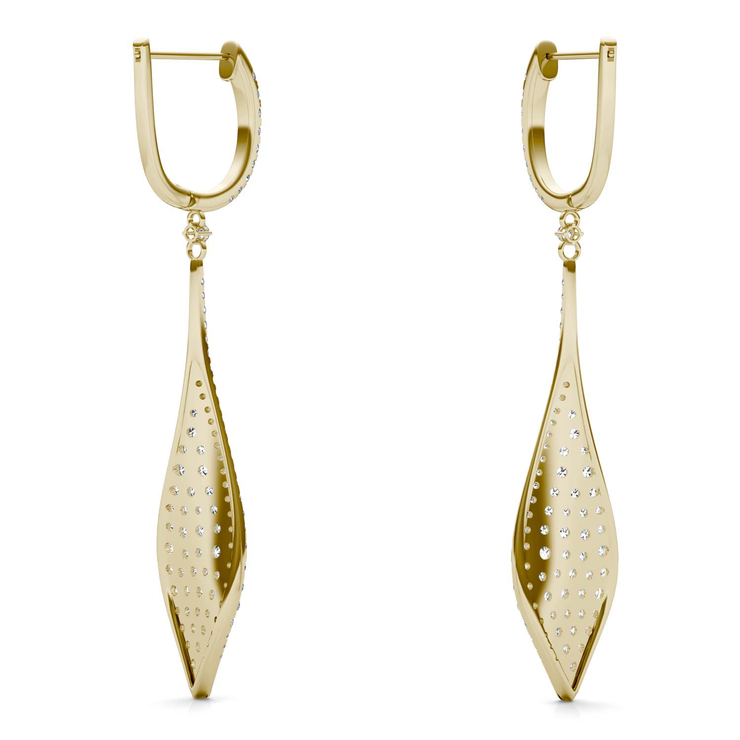 1 7/8 CTW Round Caydia® Lab Grown Diamond Deco Pavé Drop Earrings