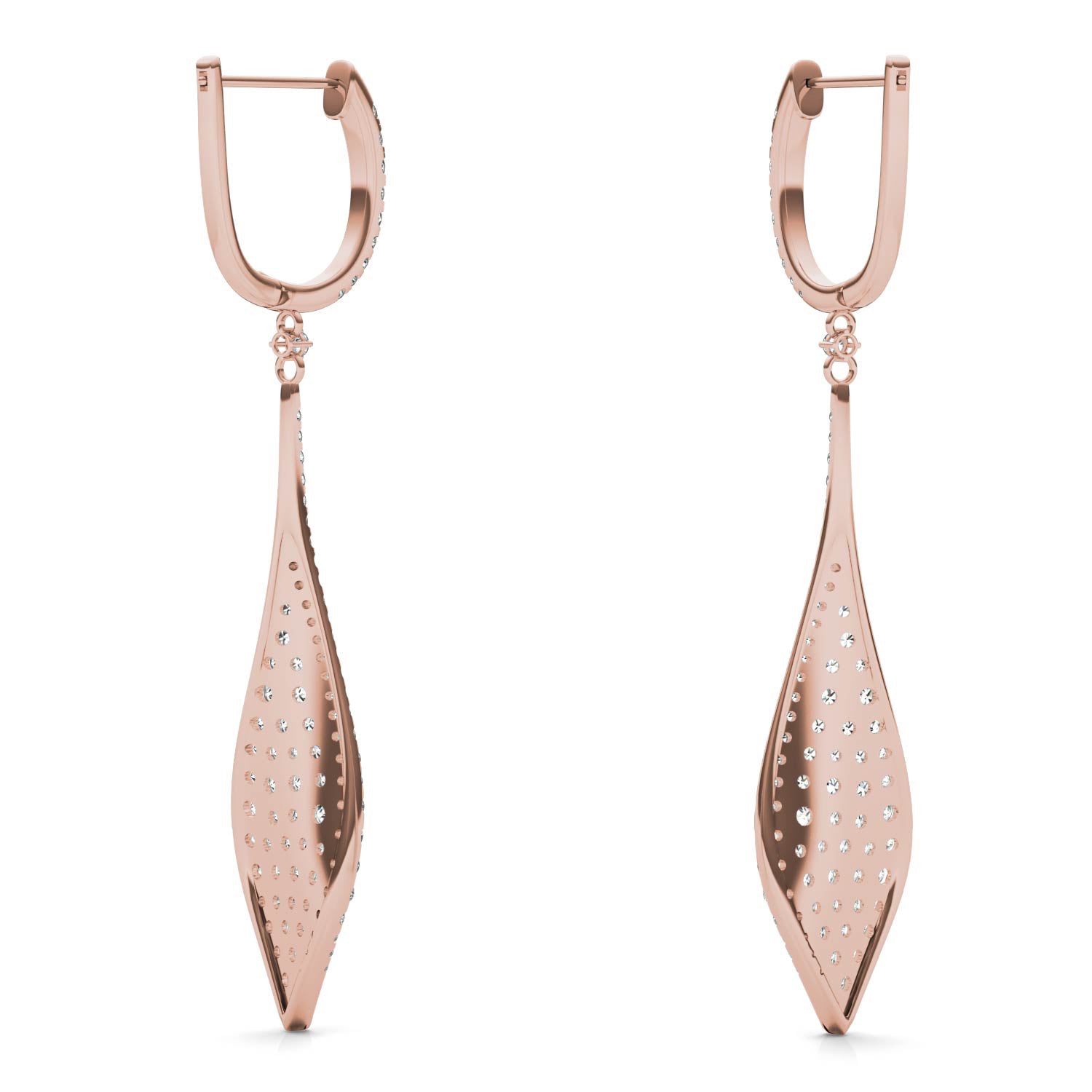 1 7/8 CTW Round Caydia® Lab Grown Diamond Deco Pavé Drop Earrings