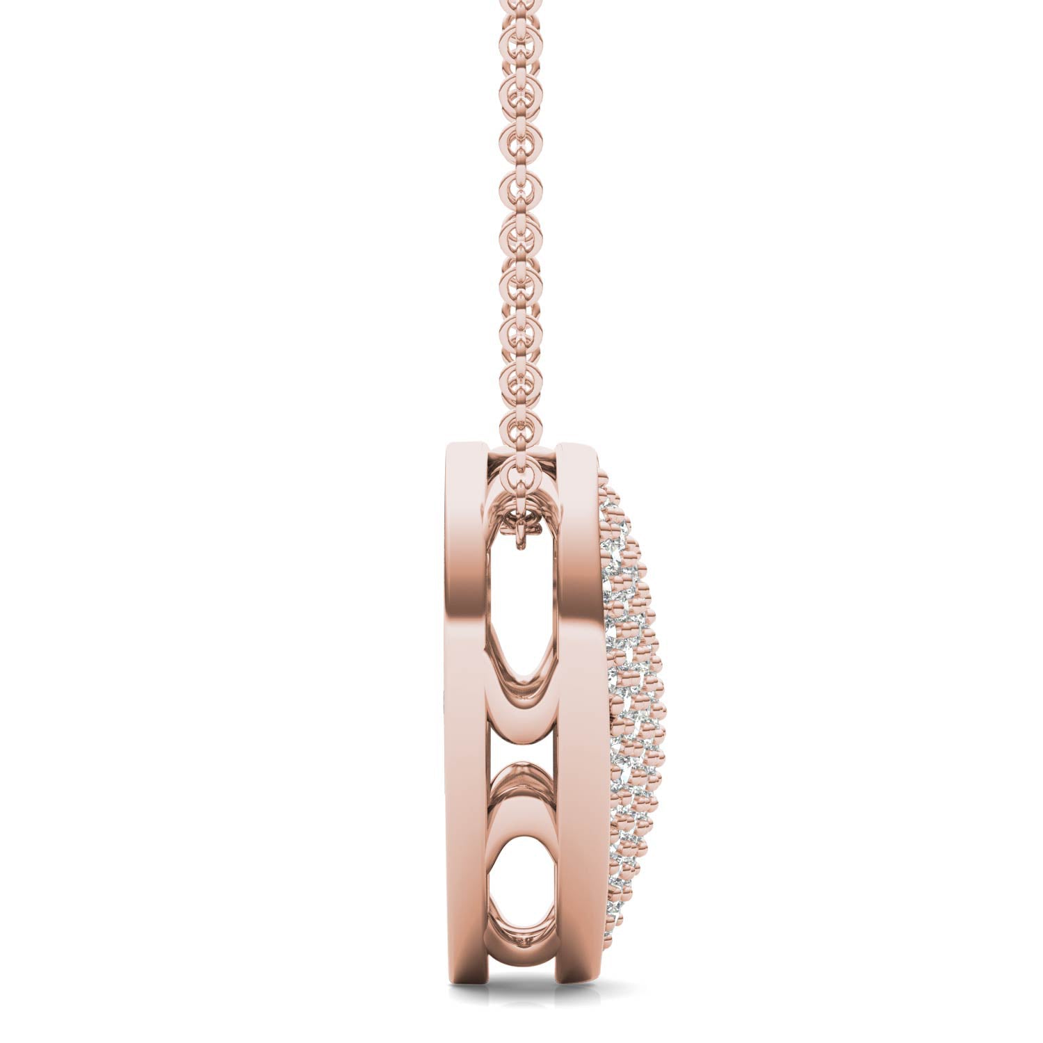 7/8 CTW Round Caydia® Lab Grown Diamond Signature Pave Heart Necklace