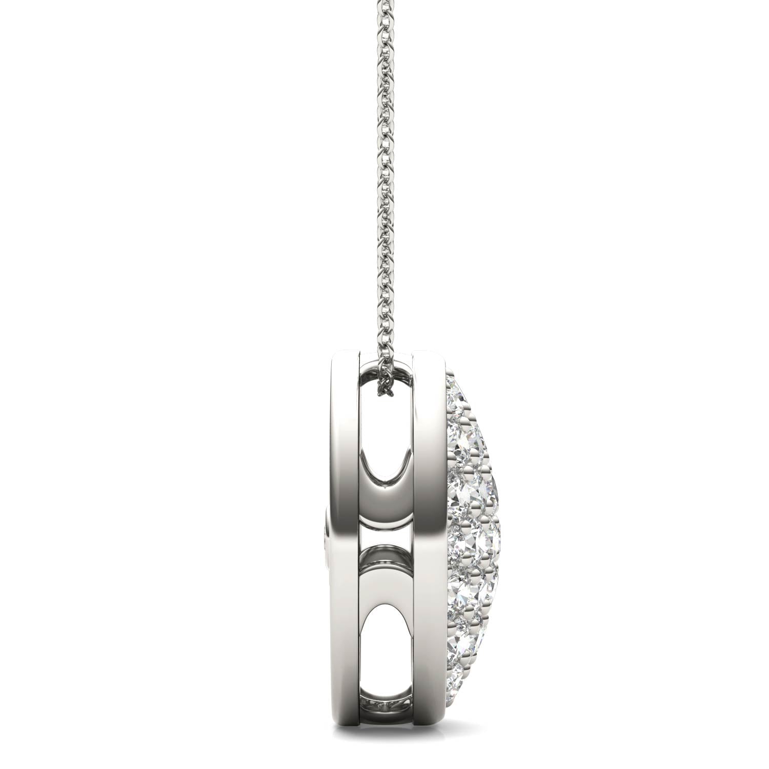 1 CTW Round Caydia® Lab Grown Diamond Signature Pavé Disc Necklace