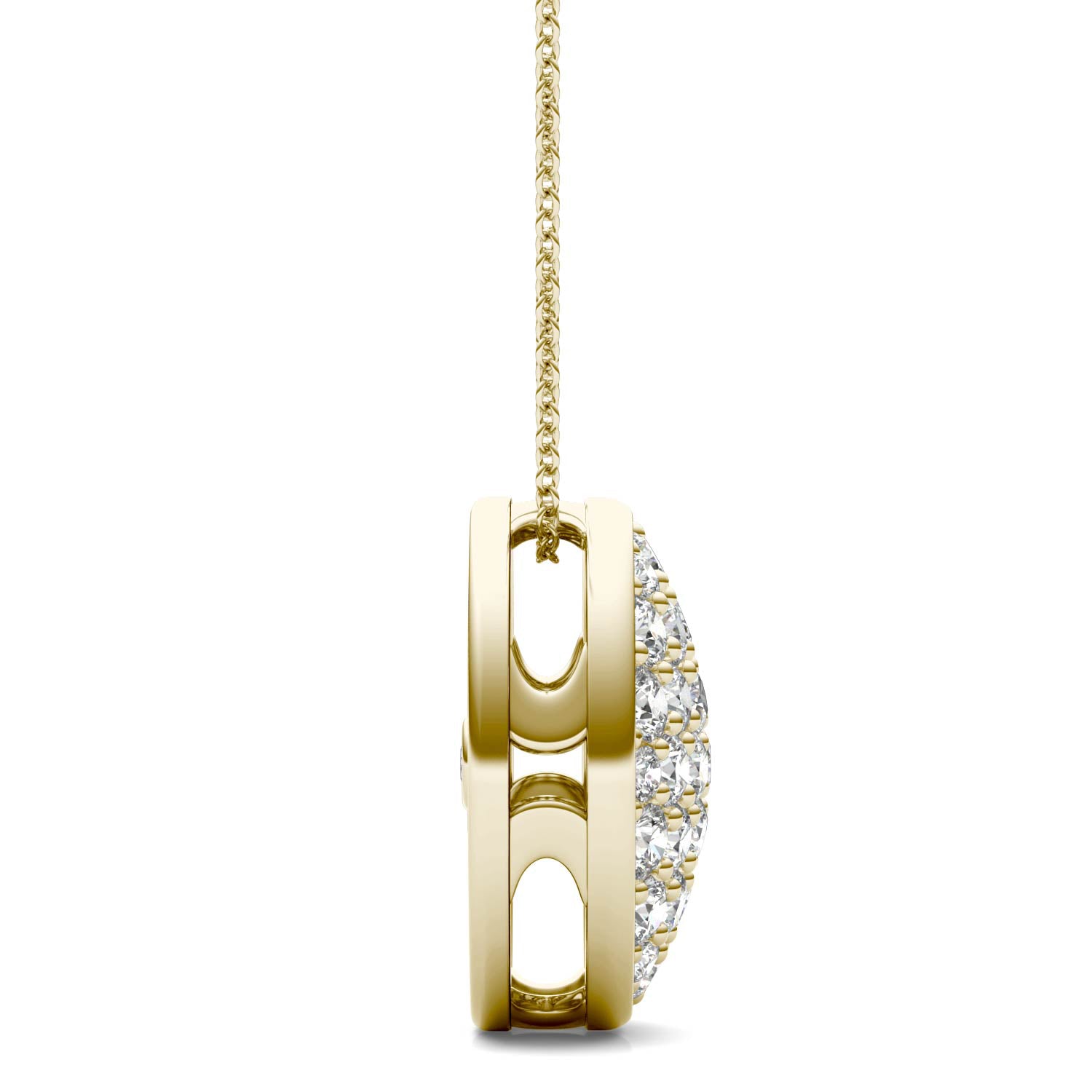 1 CTW Round Caydia® Lab Grown Diamond Signature Pavé Disc Necklace