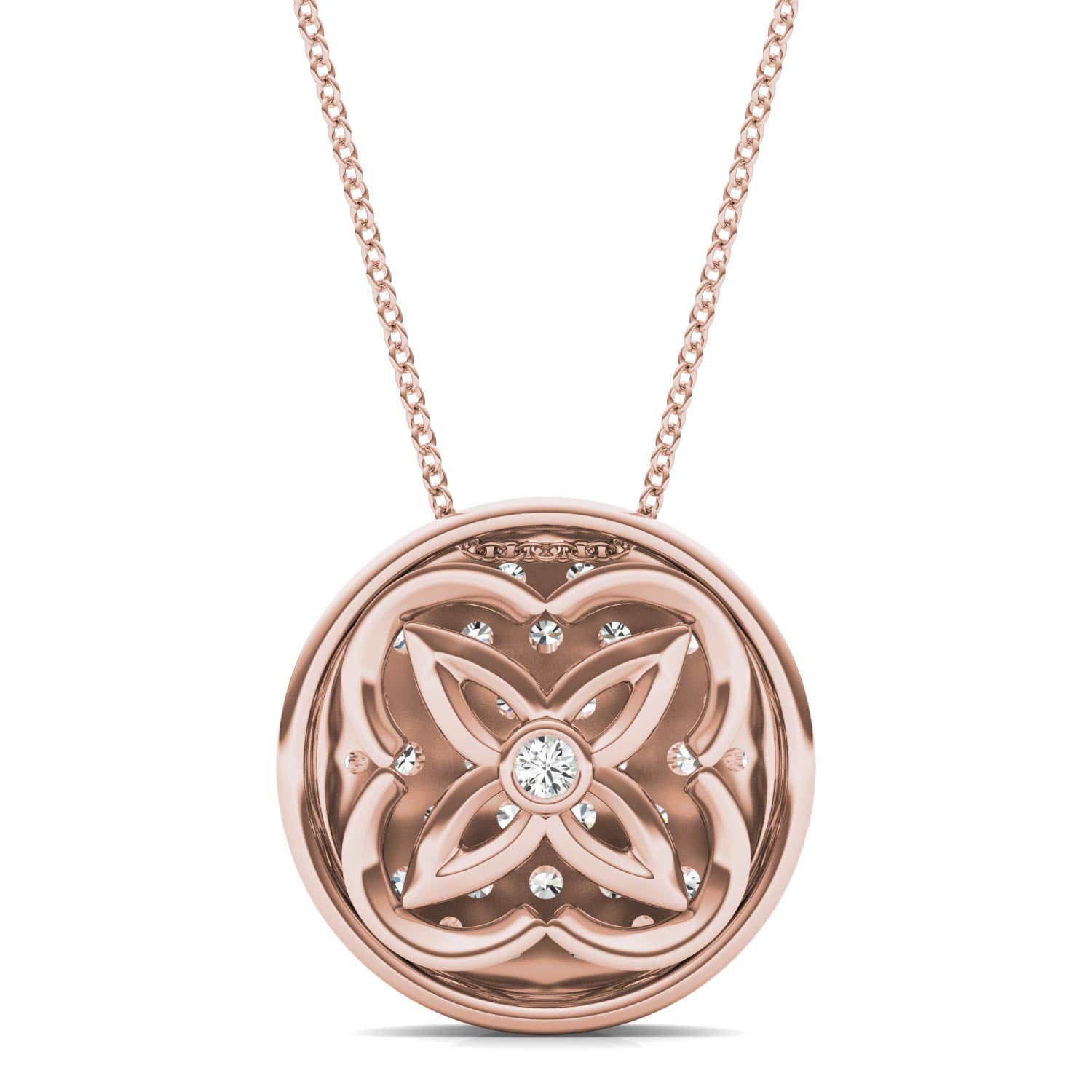 1 CTW Round Caydia® Lab Grown Diamond Signature Pavé Disc Necklace