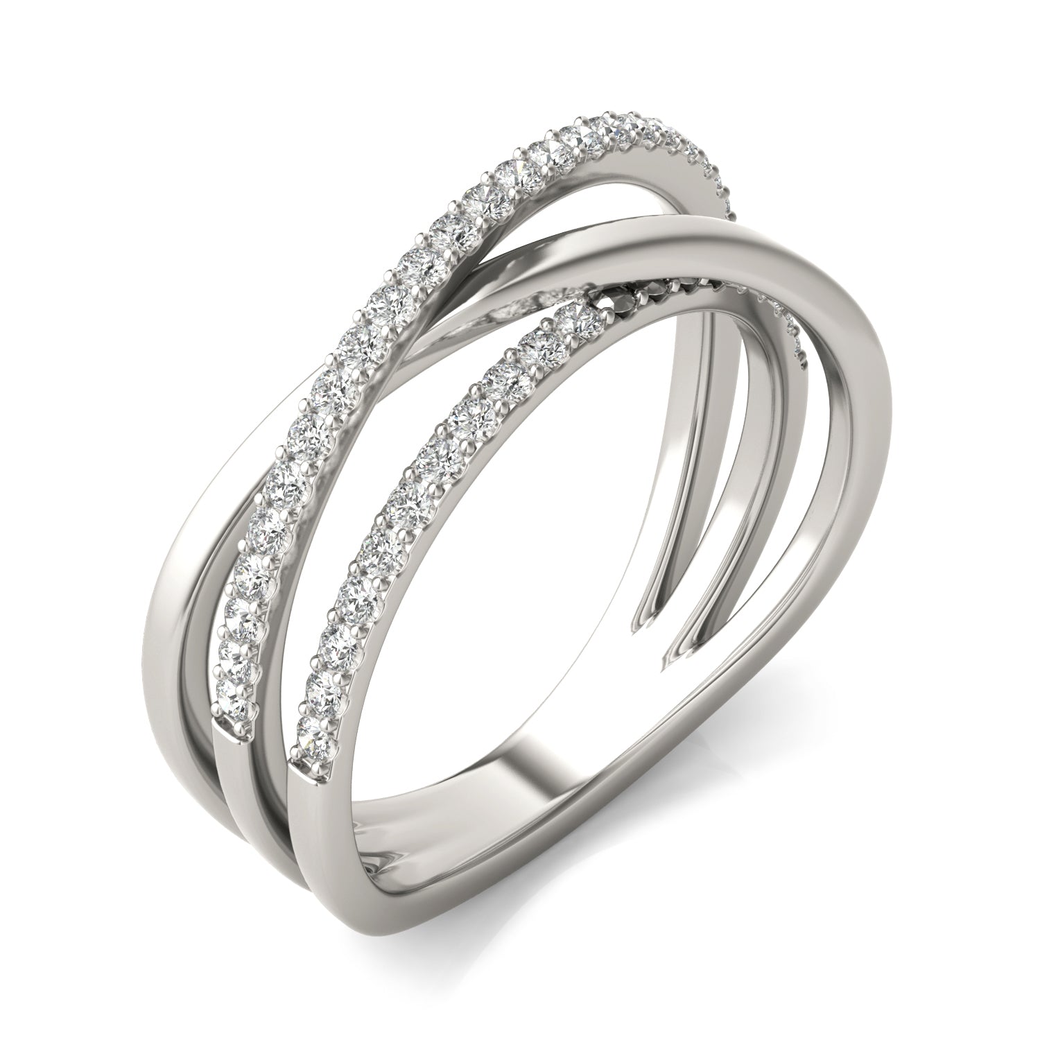 1/3 CTW Round Caydia® Lab Grown Diamond Triple Crossover Ring