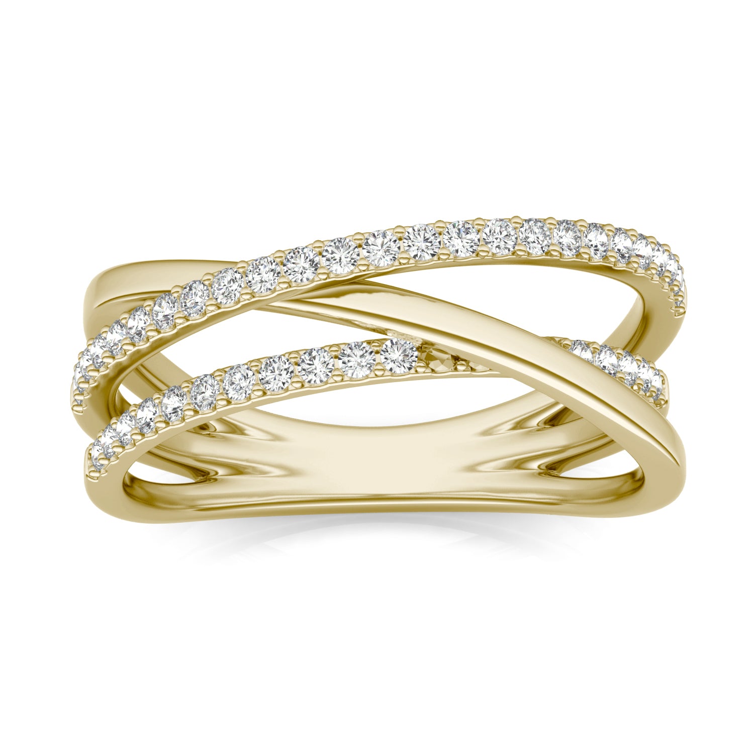 1/3 CTW Round Caydia® Lab Grown Diamond Triple Crossover Ring