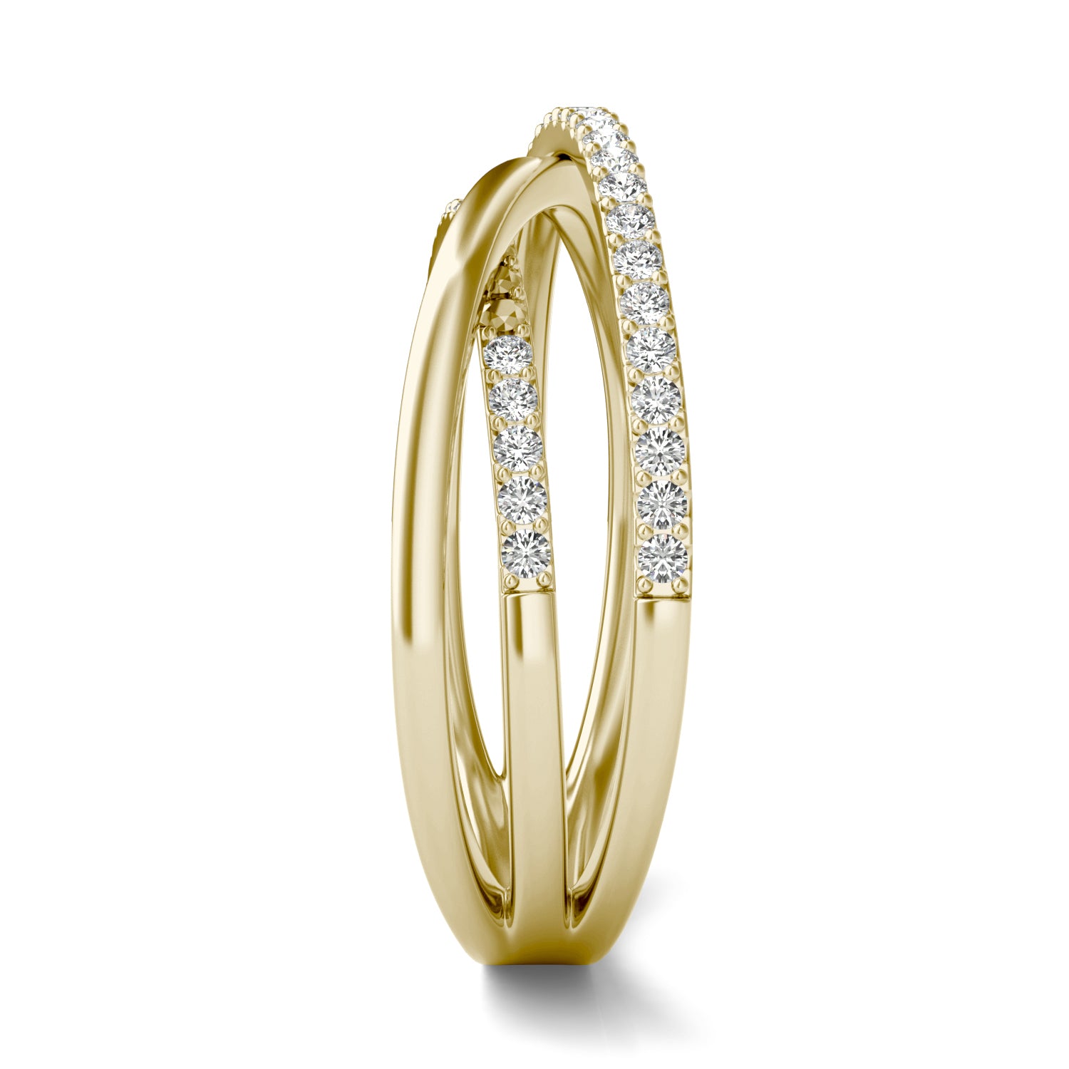 1/3 CTW Round Caydia® Lab Grown Diamond Triple Crossover Ring