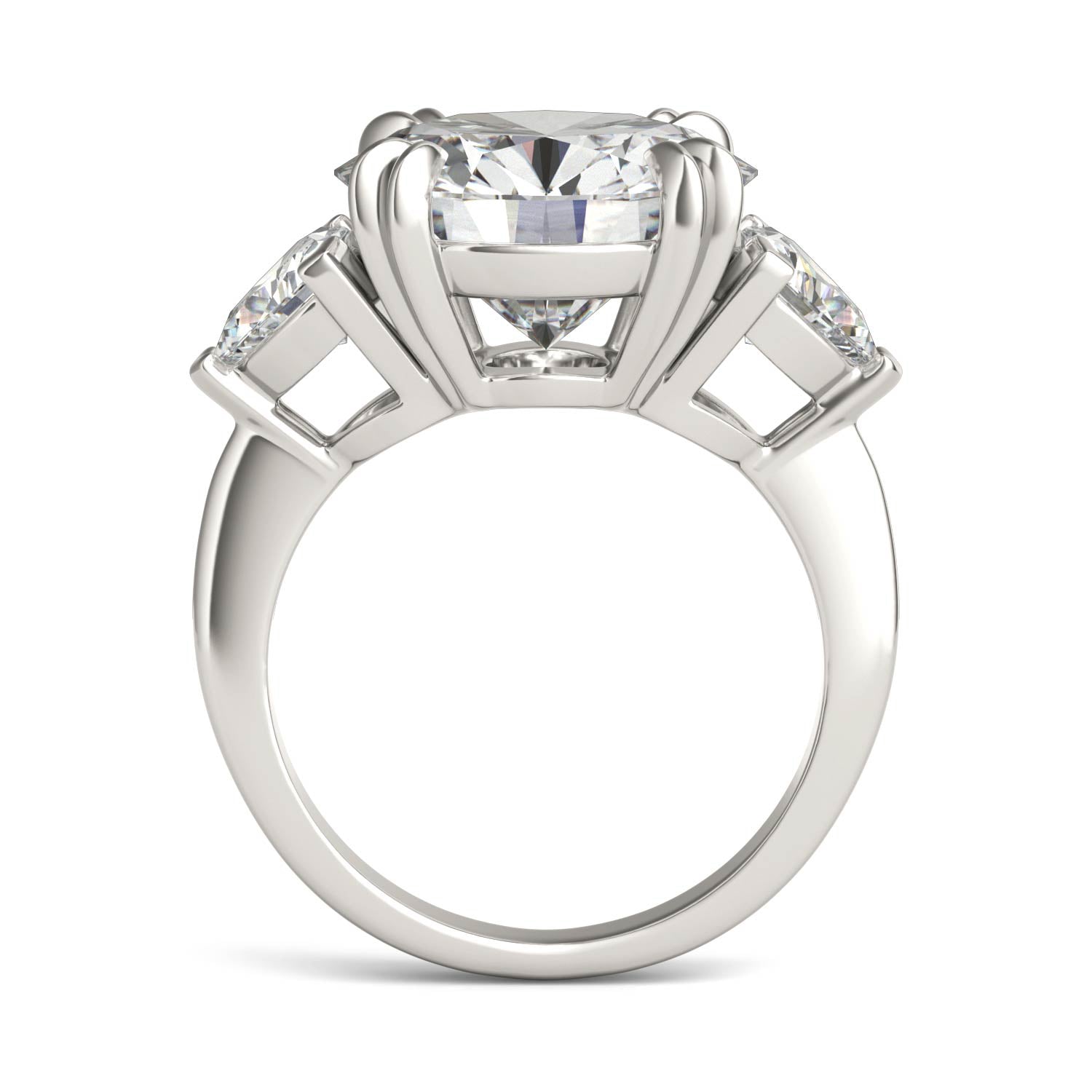 9.15 CTW DEW Round Forever One™ Moissanite Ring