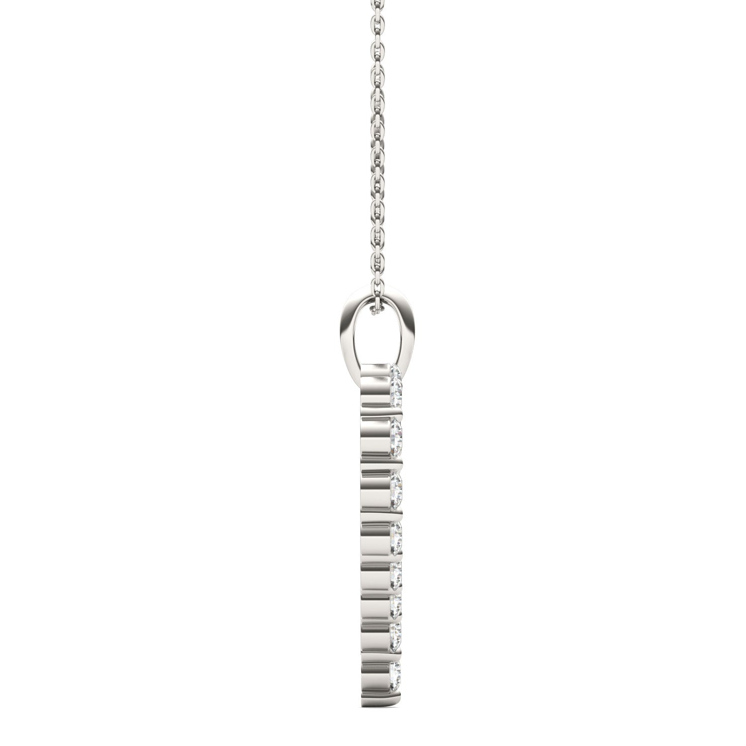 1 CTW Round Caydia® Lab Grown Diamond Shared Prong Heart Pendant Necklace