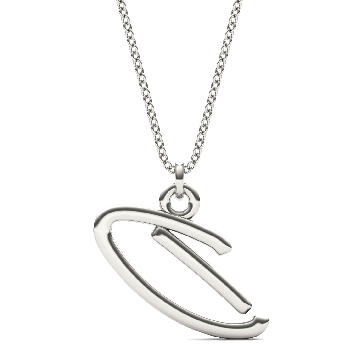 1/8 CTW Round Caydia® Lab Grown Diamond Personalized Initial Necklace