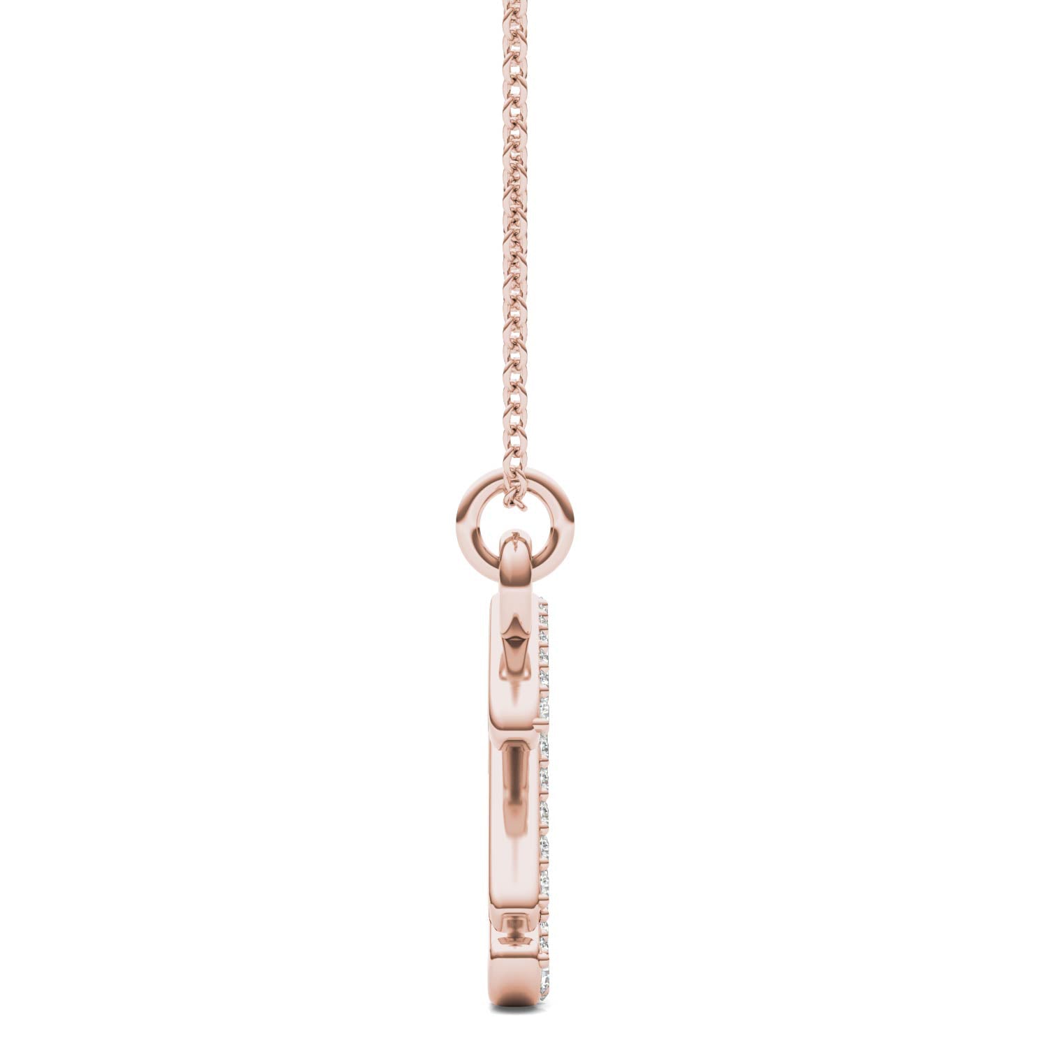 1/8 CTW Round Caydia® Lab Grown Diamond Personalized Initial Necklace