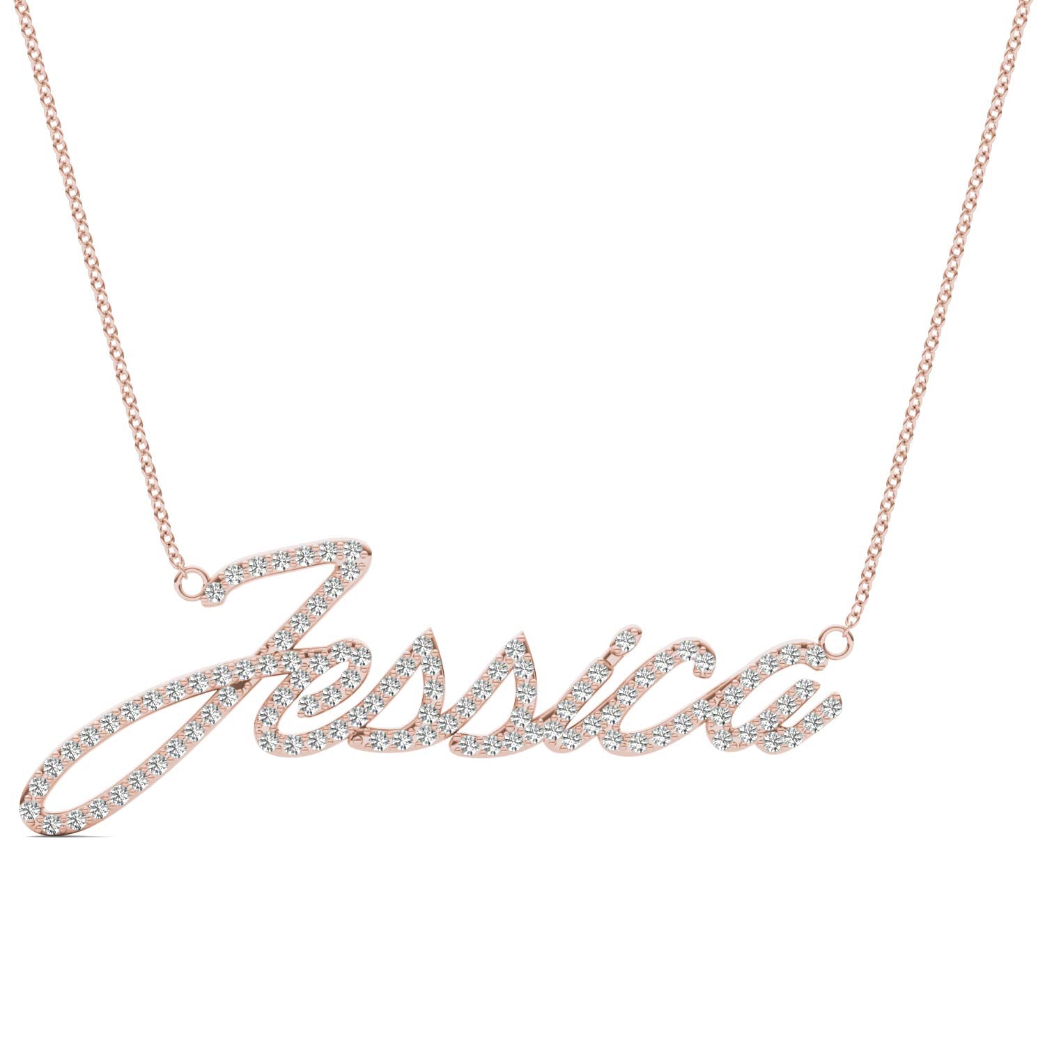 Round Caydia® Lab Grown Diamond Personalized Necklace