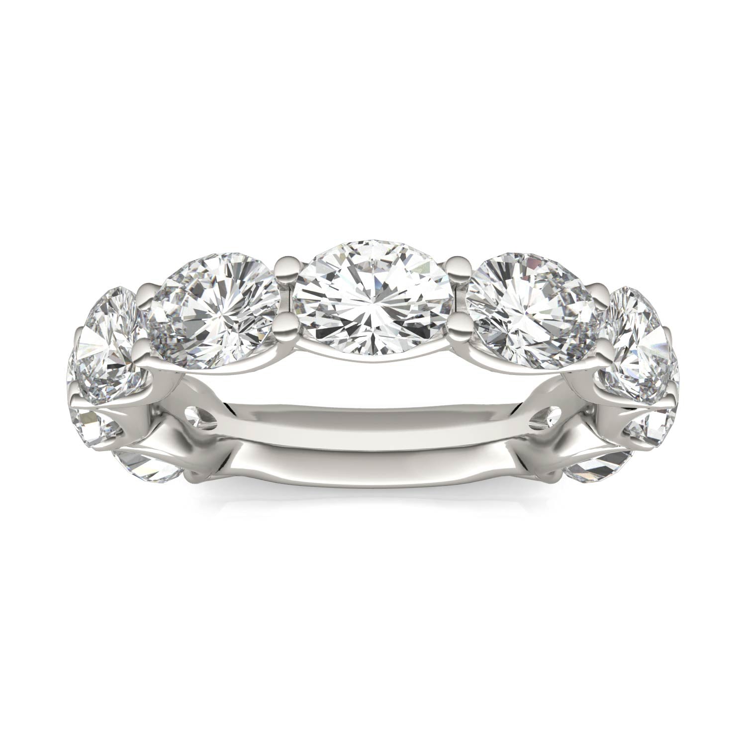 4.50 CTW DEW Oval Forever One™ Moissanite Ring