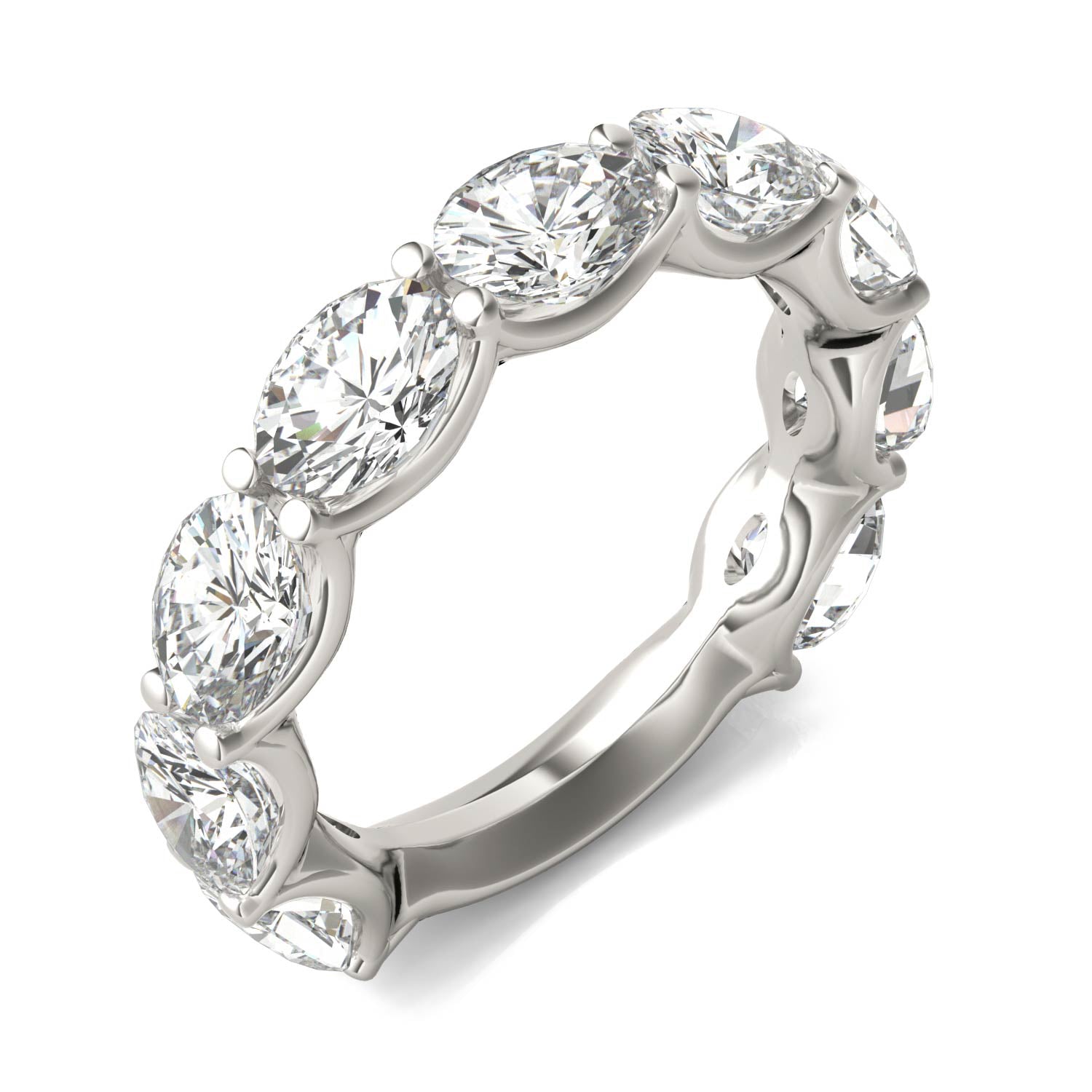 4.50 CTW DEW Oval Forever One™ Moissanite Ring