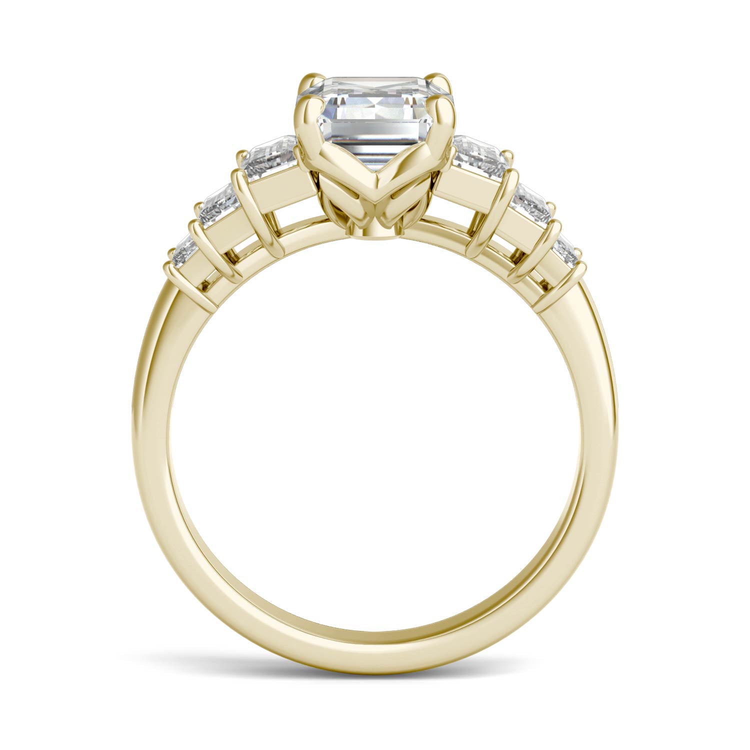 4.08 CTW DEW Emerald Forever One™ Moissanite Signature Seven Stone Engagement Ring