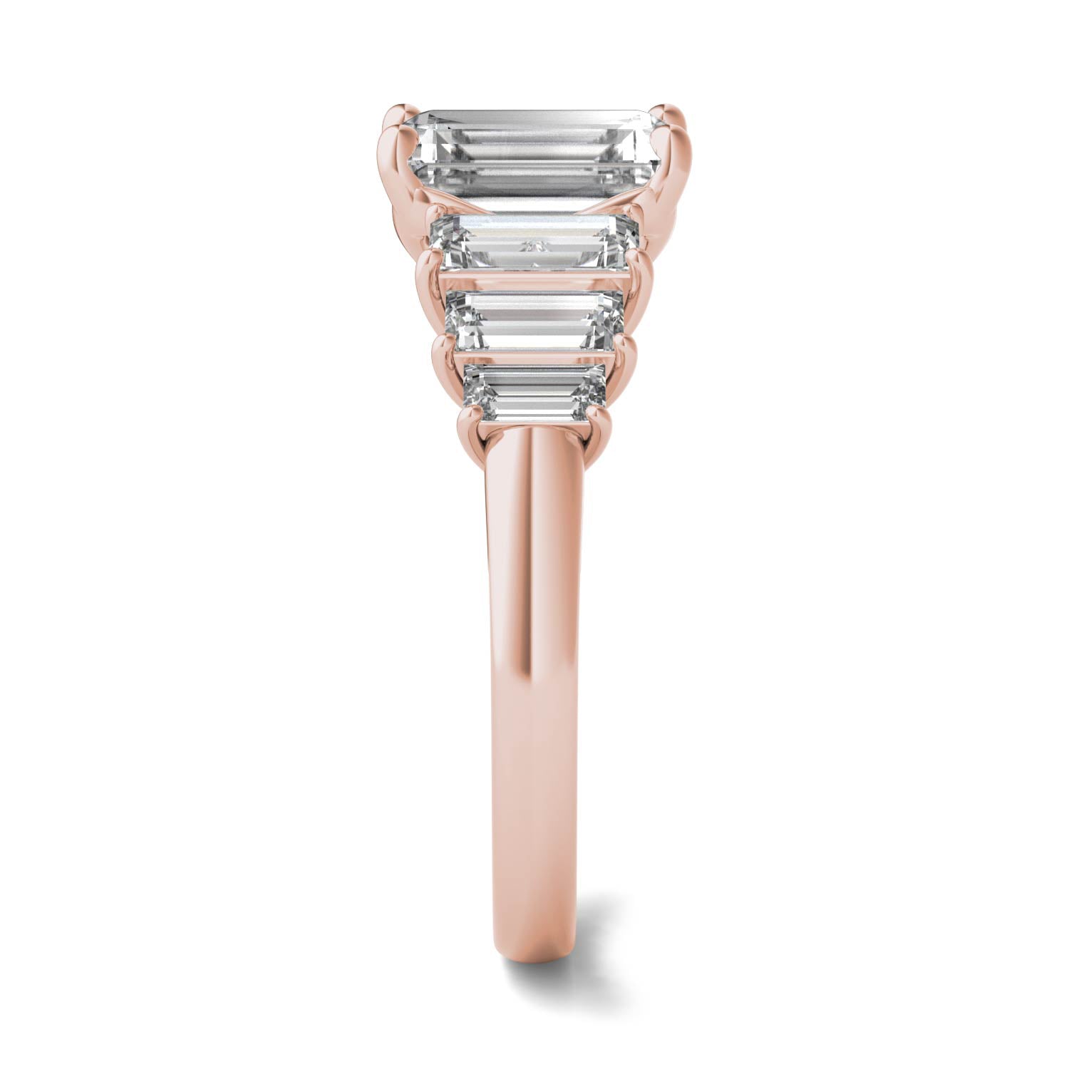 4.08 CTW DEW Emerald Forever One™ Moissanite Signature Seven Stone Engagement Ring