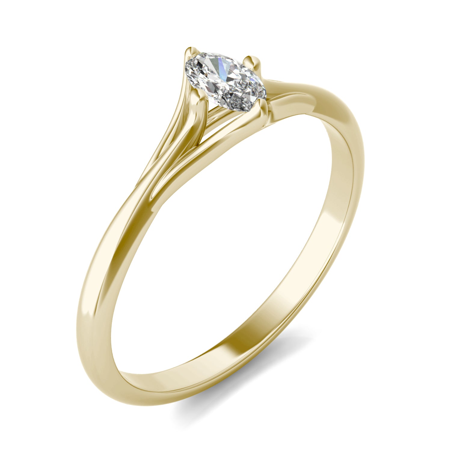 1/4 CTW Oval Caydia® Lab Grown Diamond Compass Prong Solitaire Petite Ring