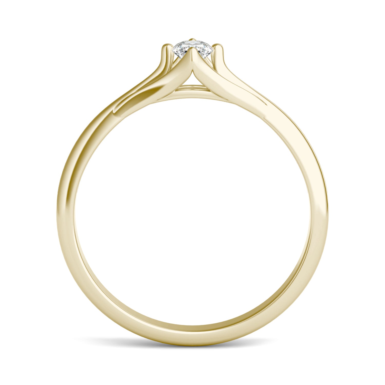 1/4 CTW Oval Caydia® Lab Grown Diamond Compass Prong Solitaire Petite Ring