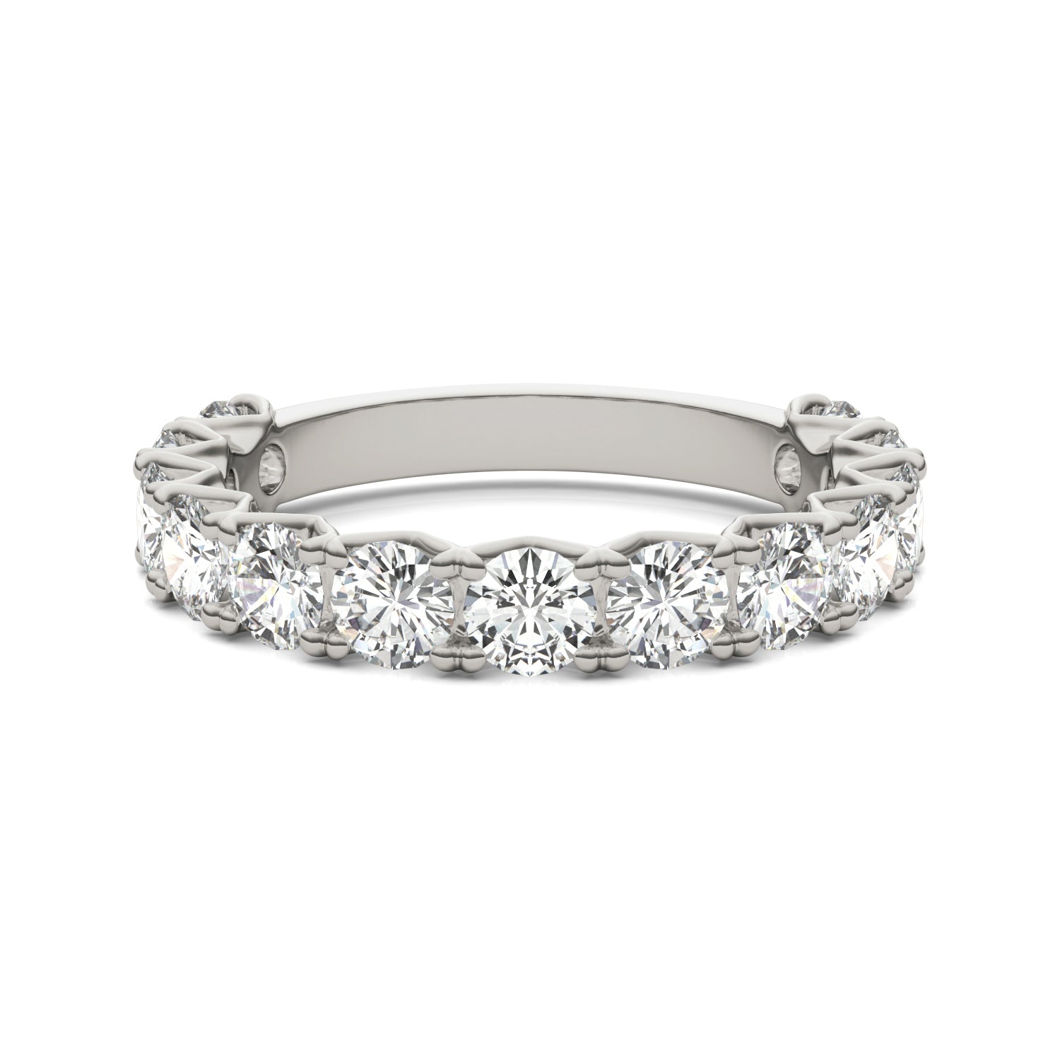 2.08 CTW DEW Round Forever Bright™ Moissanite Trellis Band Ring