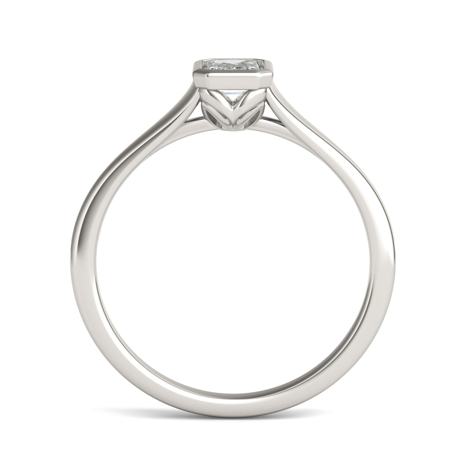 1/2 CTW Emerald Caydia® Lab Grown Diamond Signature Tapered Bezel Solitaire Engagement Ring
